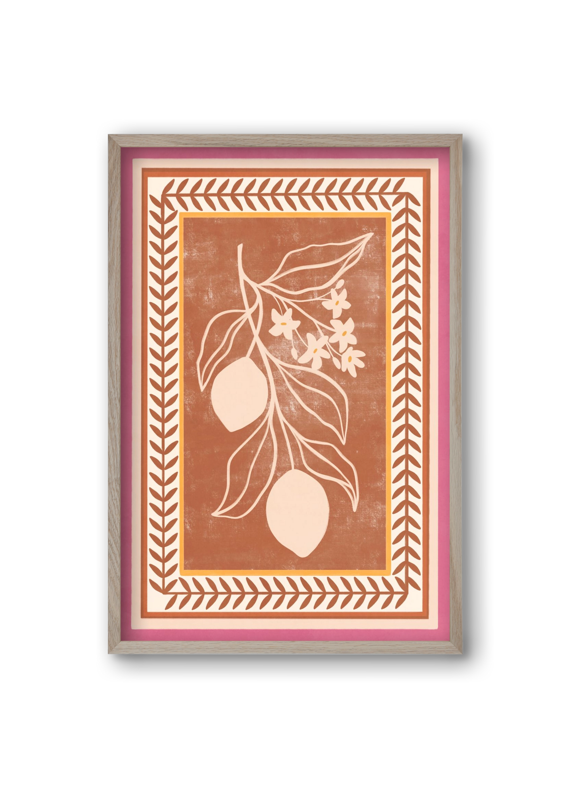 LEMON TWIG - 013, 20x30 cm (20x30 cm), Tölgy keret