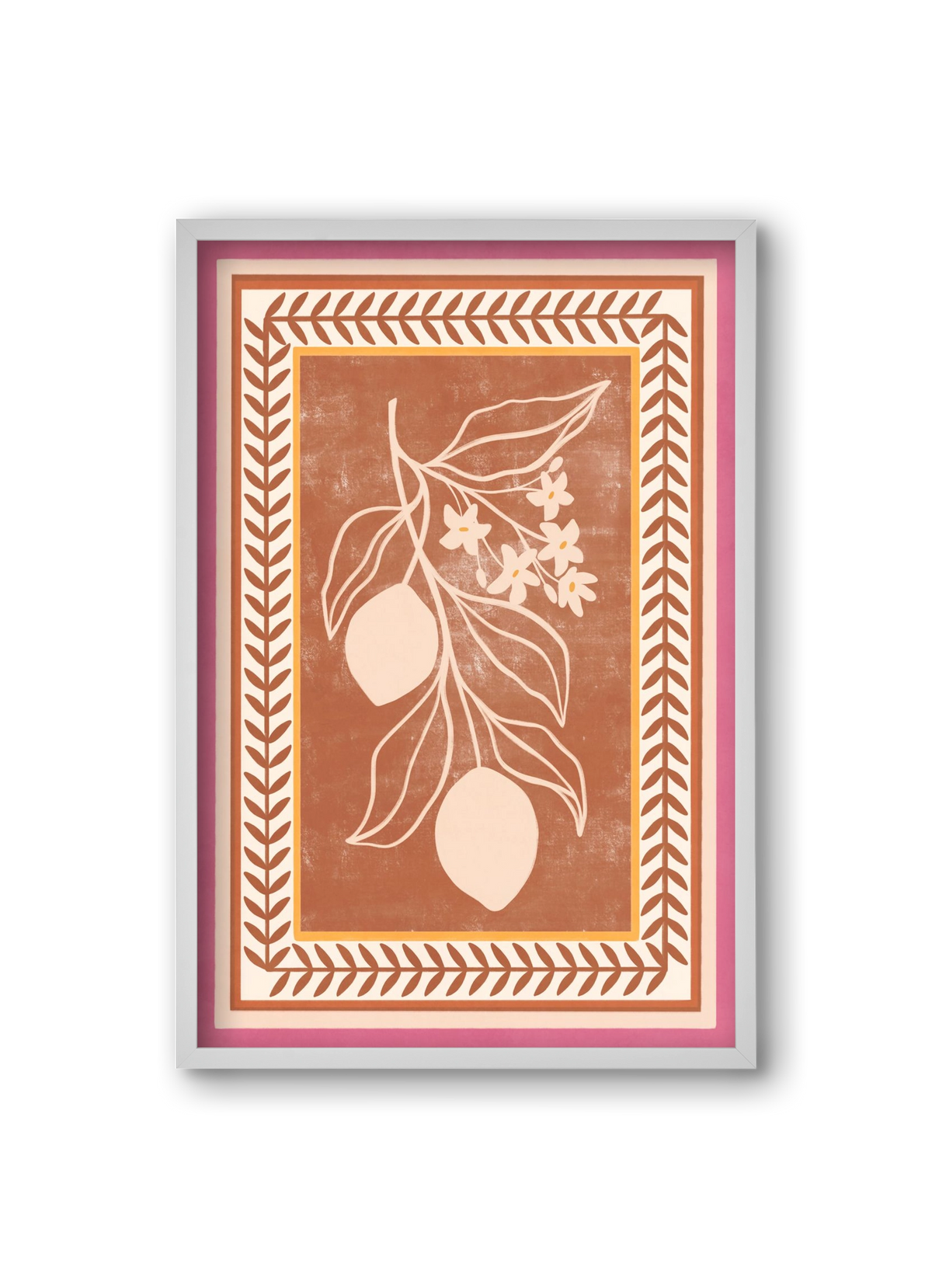 LEMON TWIG - 013, 20x30 cm (20x30 cm), Fehér keret