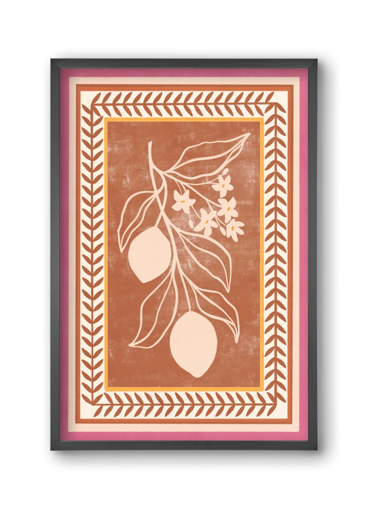 LEMON TWIG - 013, 30x45 cm (30x45 cm), Fekete keret