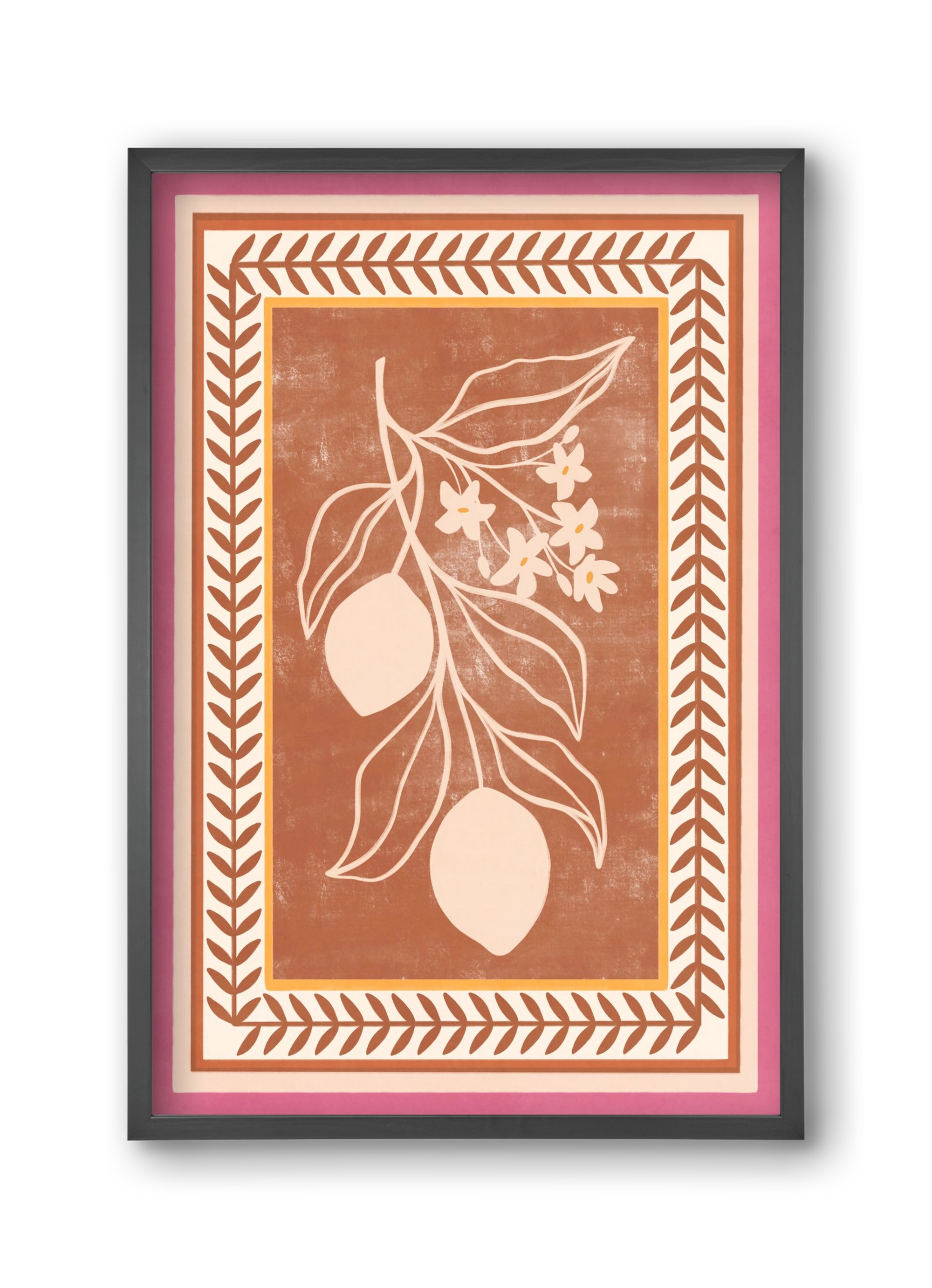 LEMON TWIG - 013, 30x45 cm (30x45 cm), Fekete keret