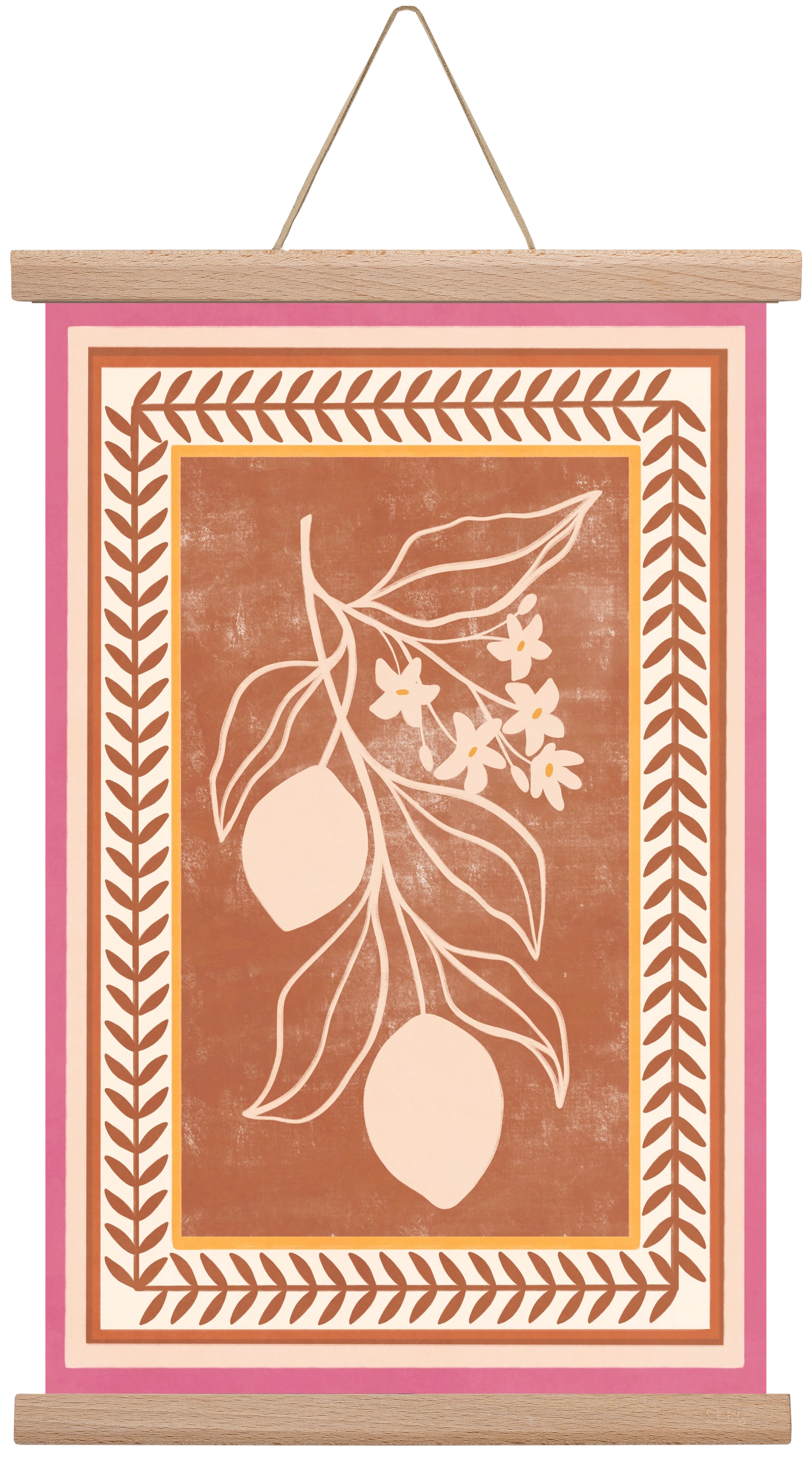 LEMON TWIG - 013, 30x45 cm (30x45 cm), Tölgy akasztó