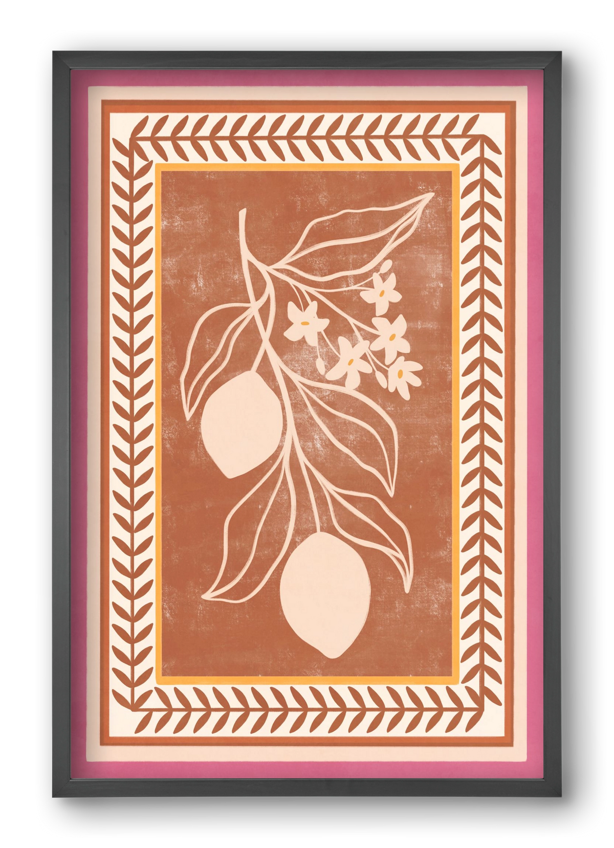 LEMON TWIG - 013, 40x60 cm (40x60 cm), Fekete keret