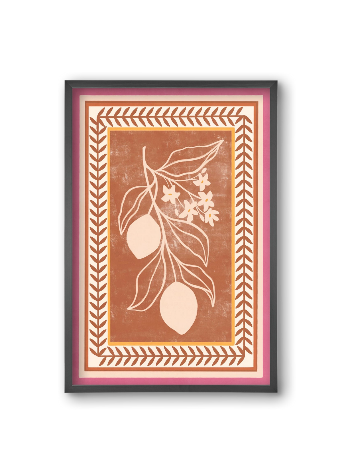 LEMON TWIG - 013, 20x30 cm (20x30 cm), Fekete keret