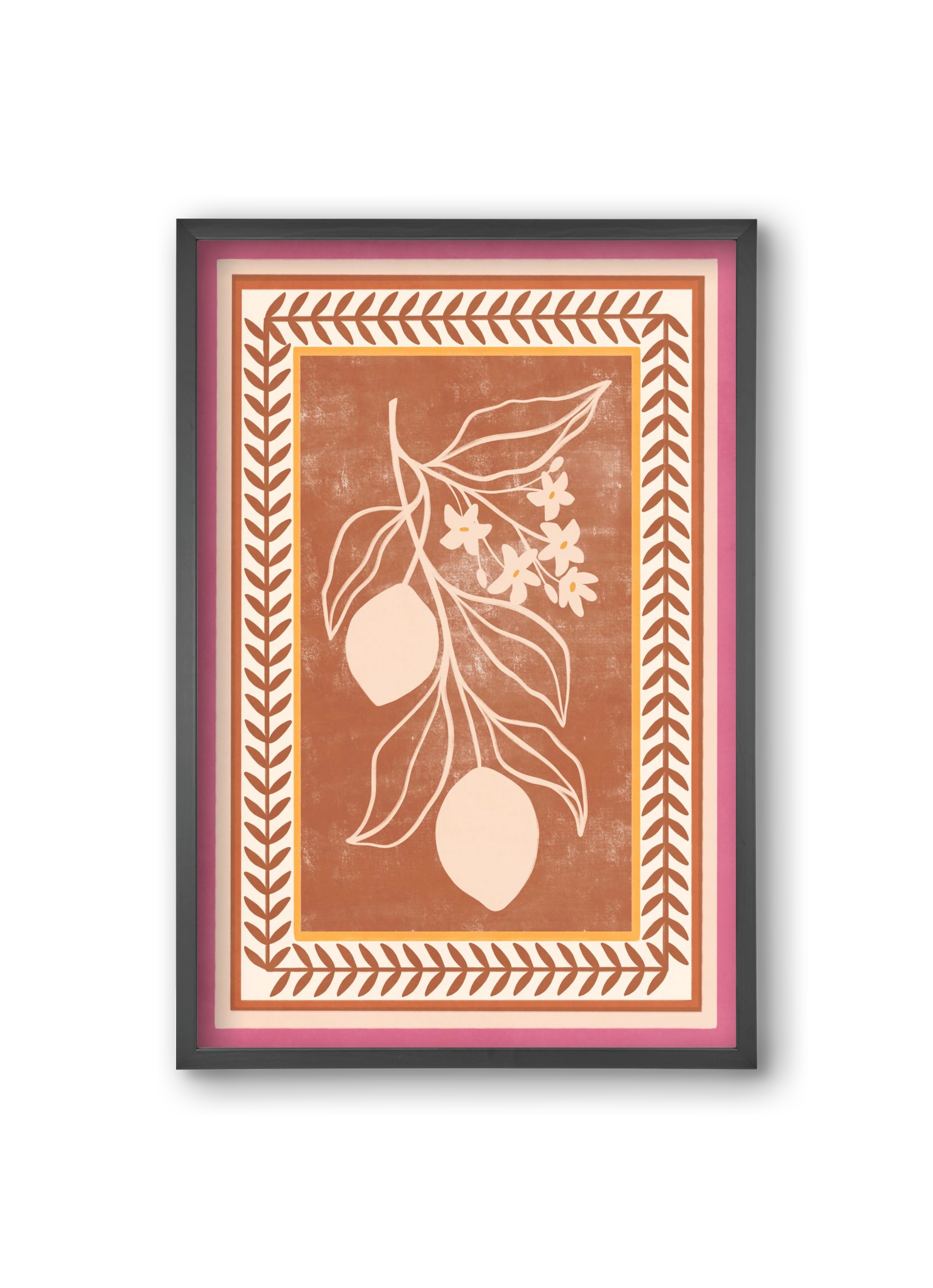 LEMON TWIG - 013, 20x30 cm (20x30 cm), Fekete keret