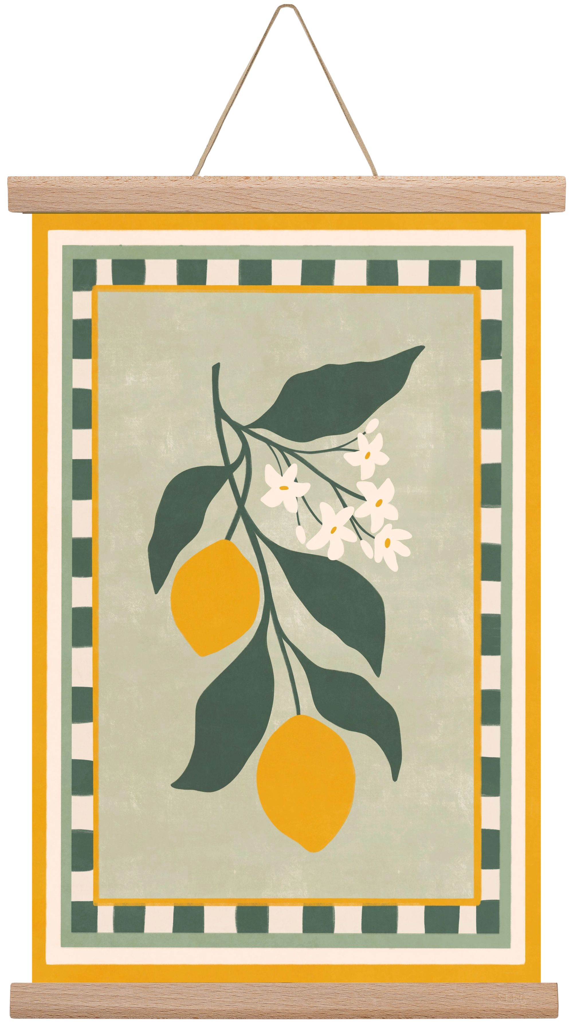 LEMON TWIG - 012, 30x45 cm (30x45 cm), Tölgy akasztó