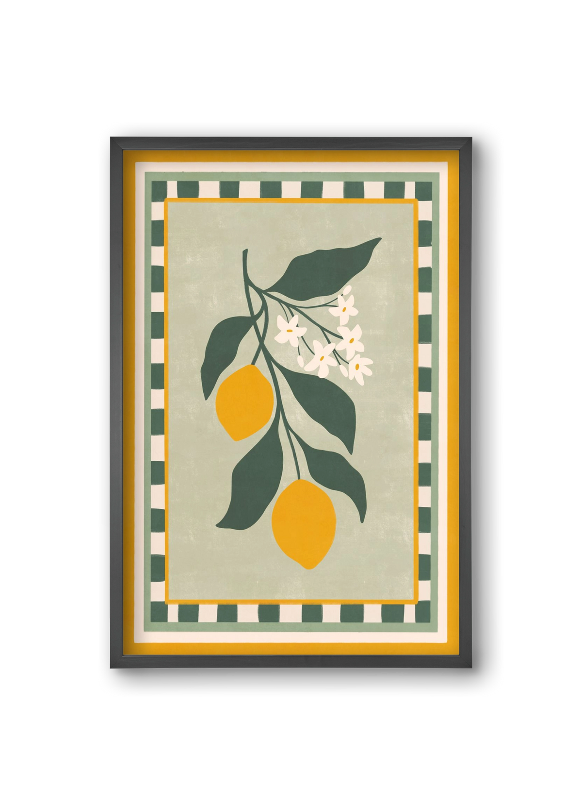 LEMON TWIG - 012, 20x30 cm (20x30 cm), Fekete keret