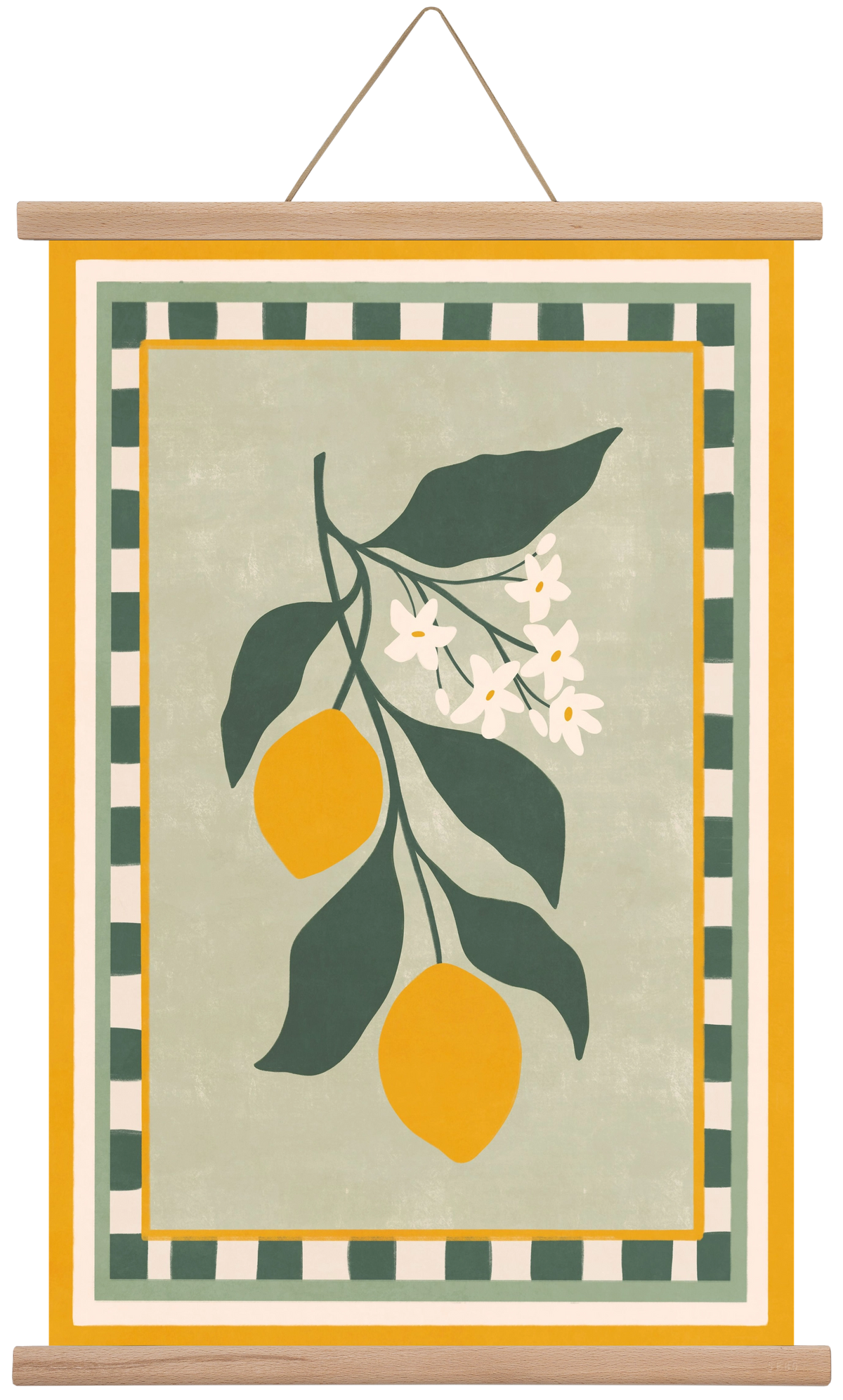 LEMON TWIG - 012, 40x60 cm (40x60 cm), Tölgy akasztó