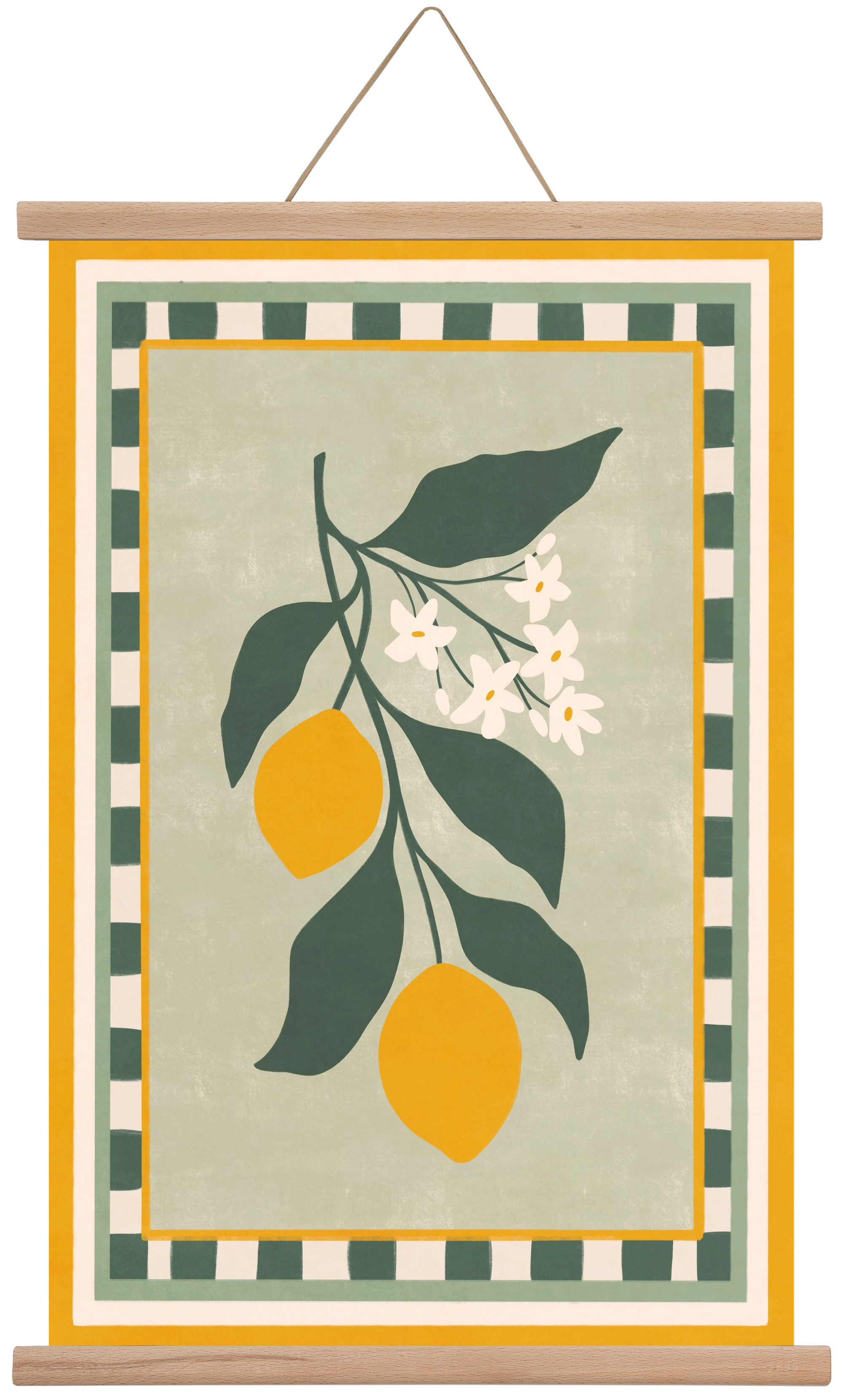 LEMON TWIG - 012, 40x60 cm (40x60 cm), Tölgy akasztó