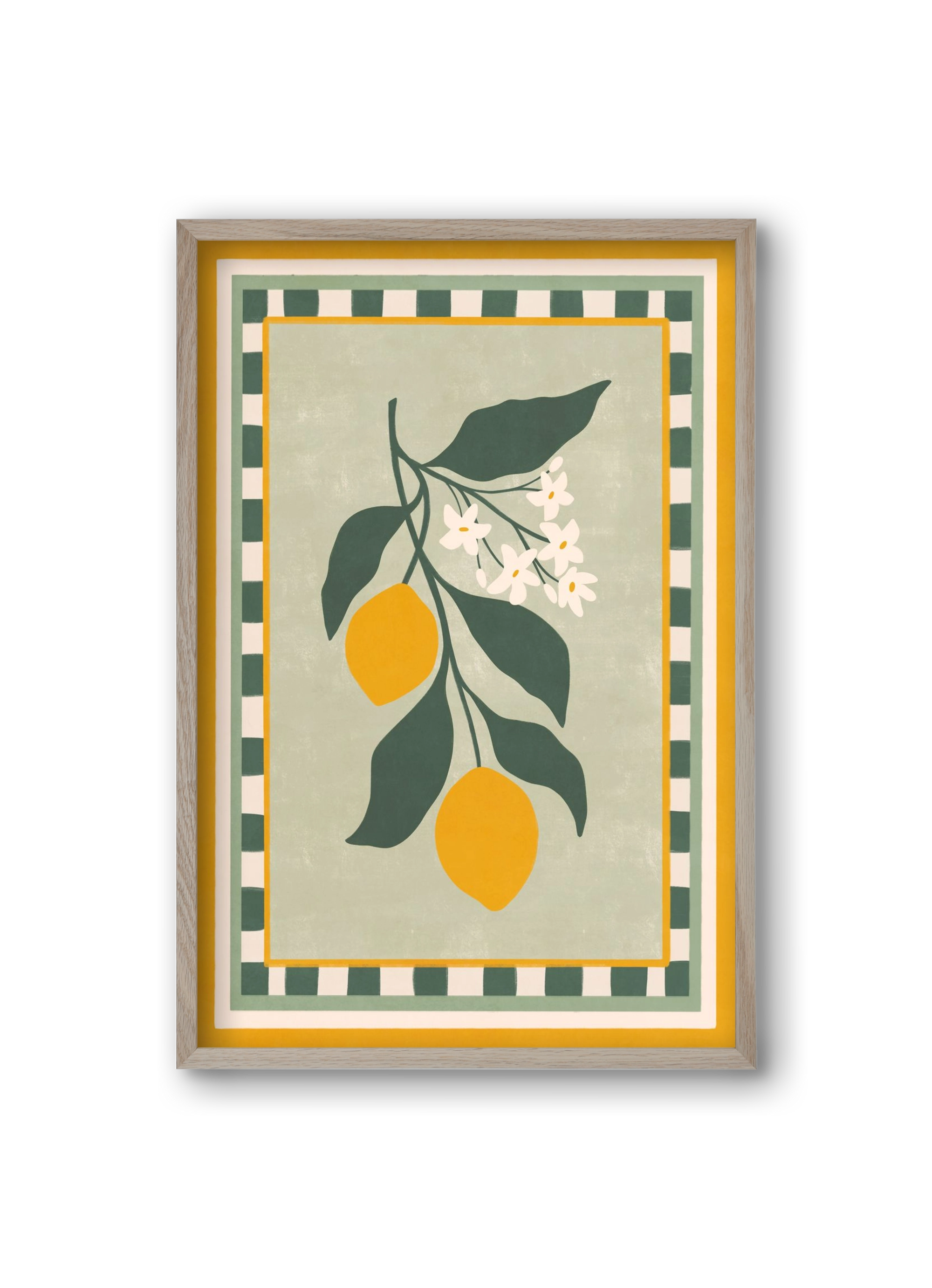 LEMON TWIG - 012, 20x30 cm (20x30 cm), Tölgy keret