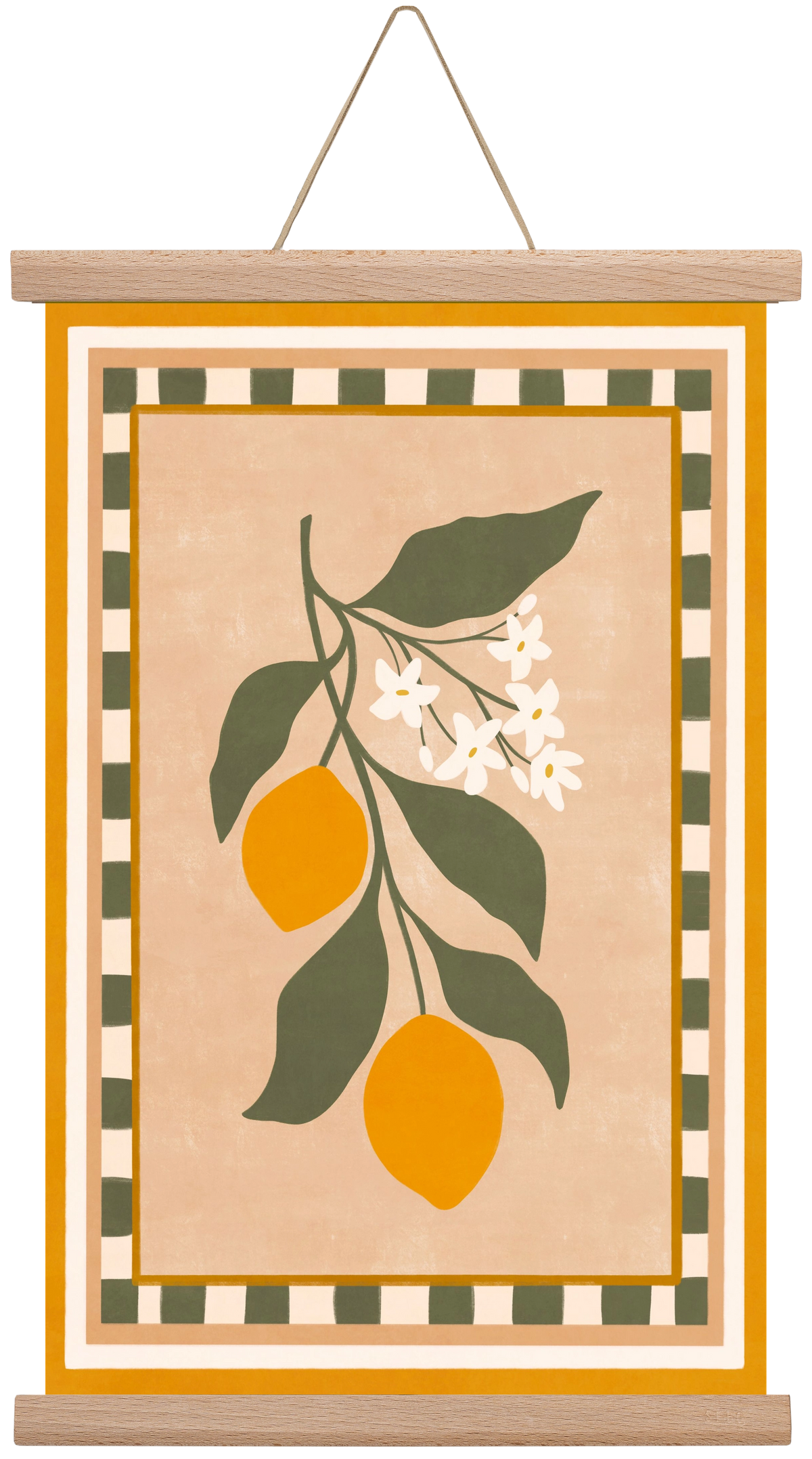 LEMON TWIG - 01 , 30x45 cm (30x45 cm), Tölgy akasztó