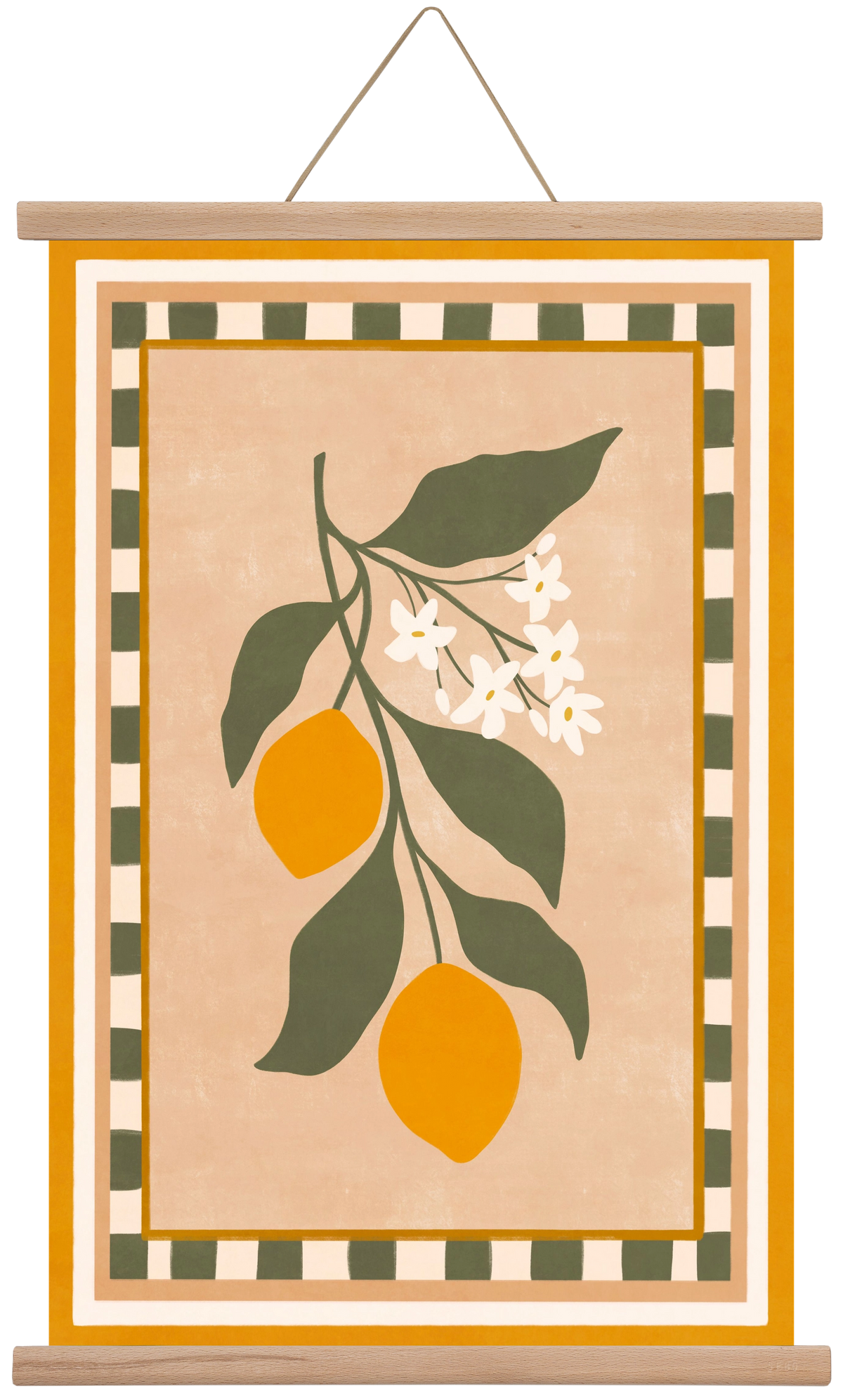 LEMON TWIG - 01 , 40x60 cm (40x60 cm), Tölgy akasztó