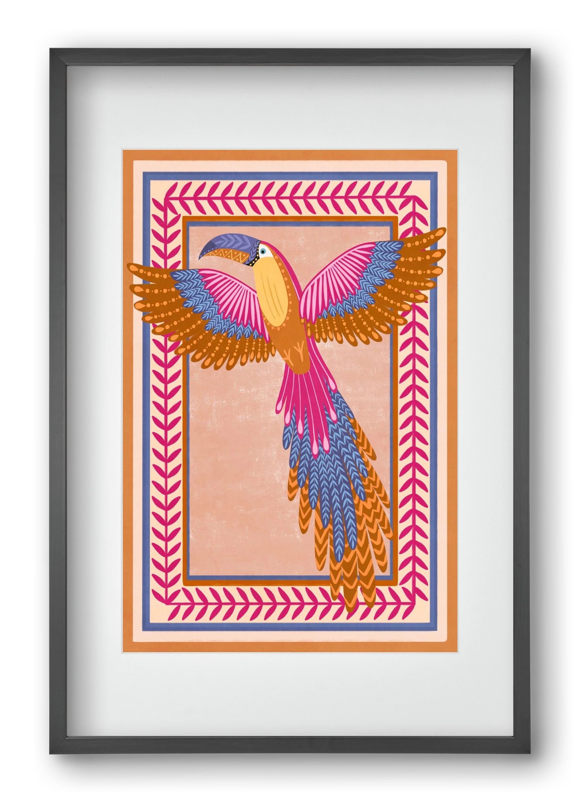 BIRD, 40x60 cm (30x45 cm), Fekete keret, paszpartuval