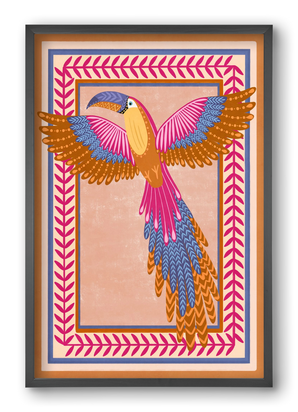 BIRD, 40x60 cm (40x60 cm), Fekete keret