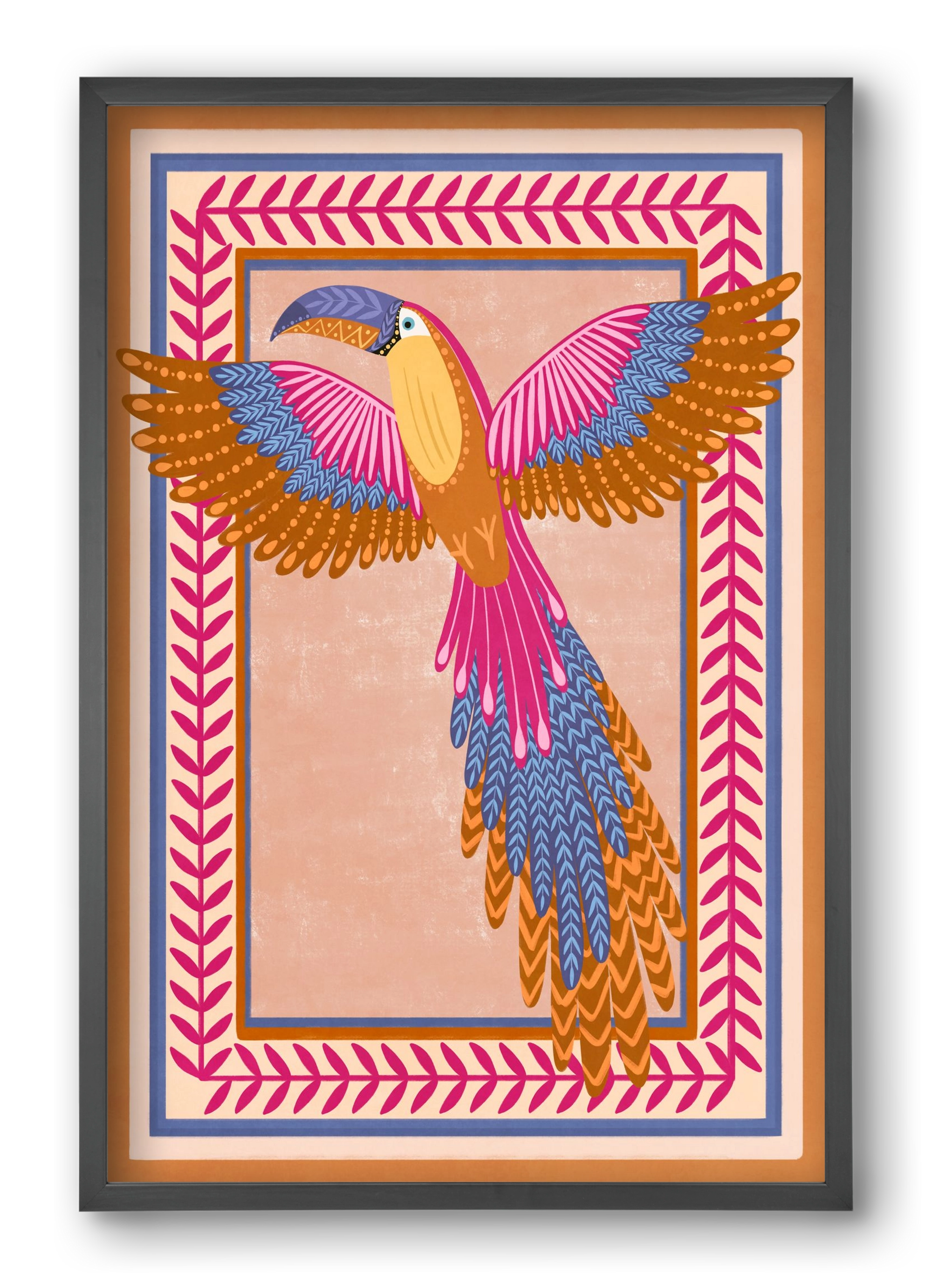 BIRD, 40x60 cm (40x60 cm), Fekete keret