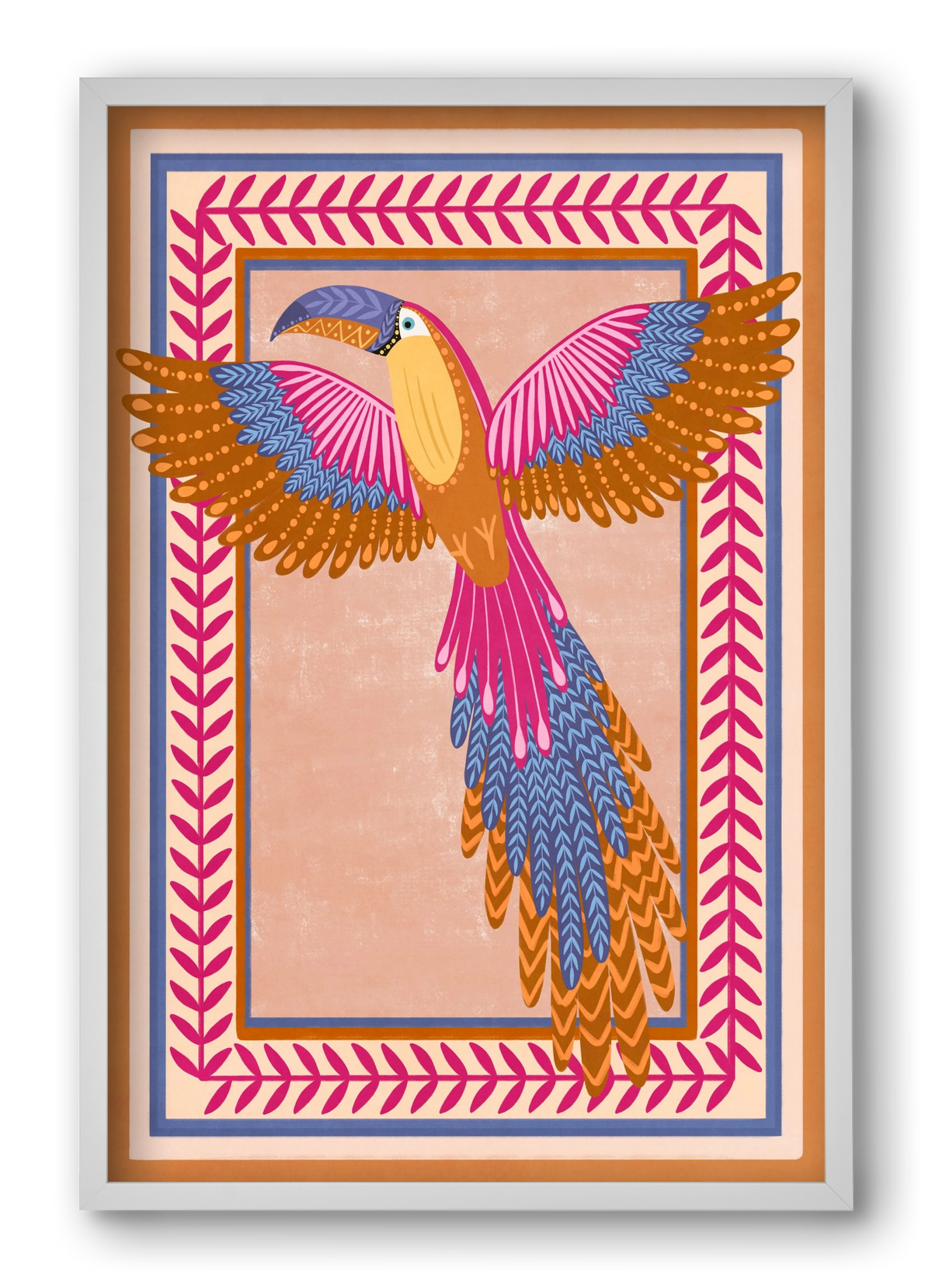 BIRD, 40x60 cm (40x60 cm), Fehér keret