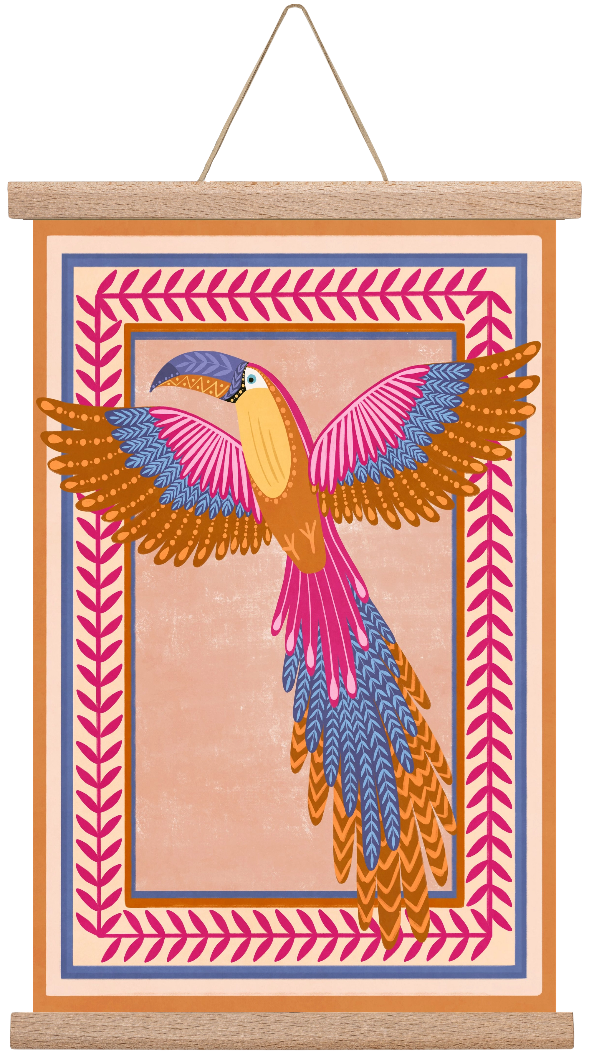 BIRD, 30x45 cm (30x45 cm), Tölgy akasztó