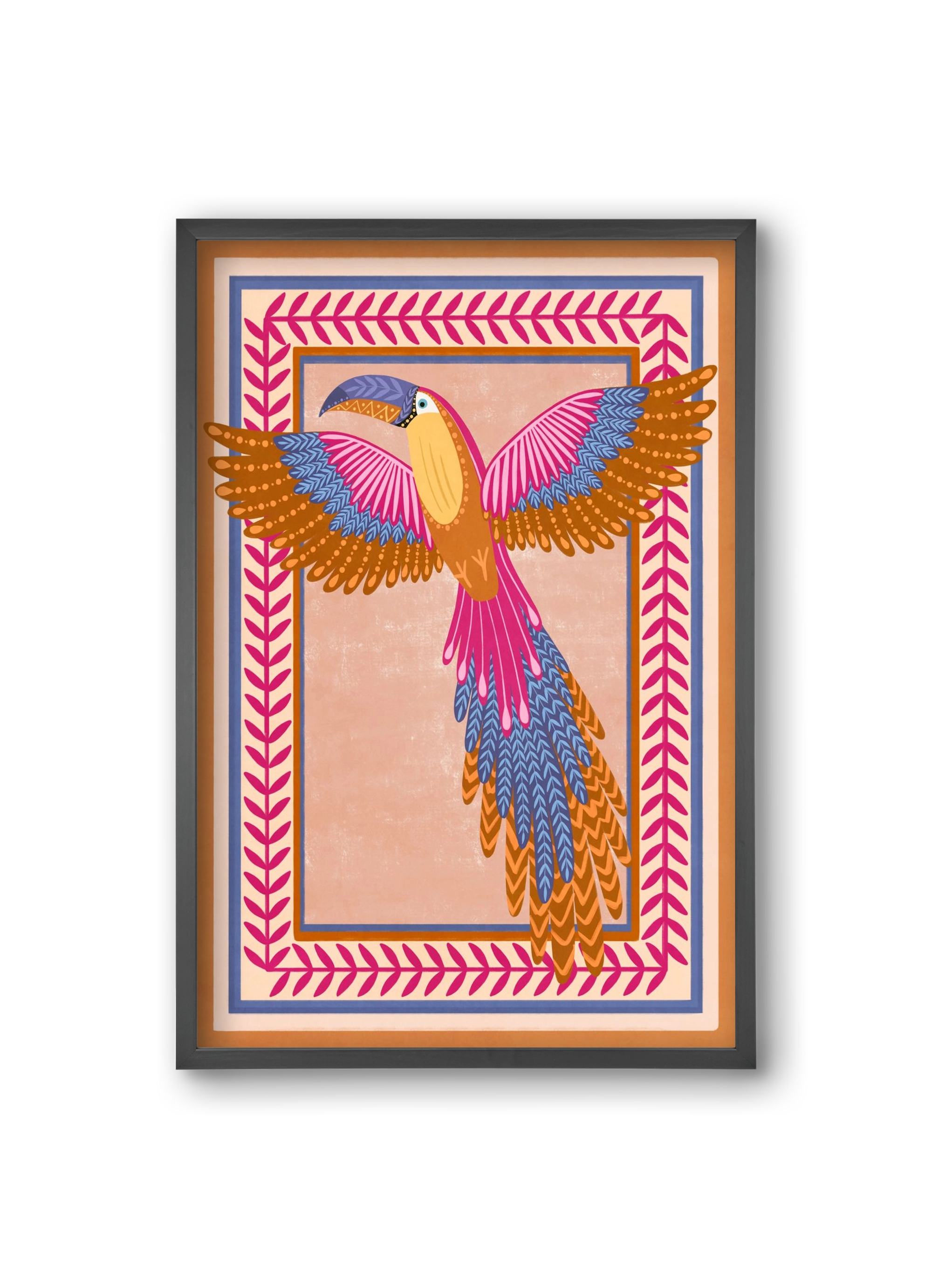 BIRD, 20x30 cm (20x30 cm), Fekete keret