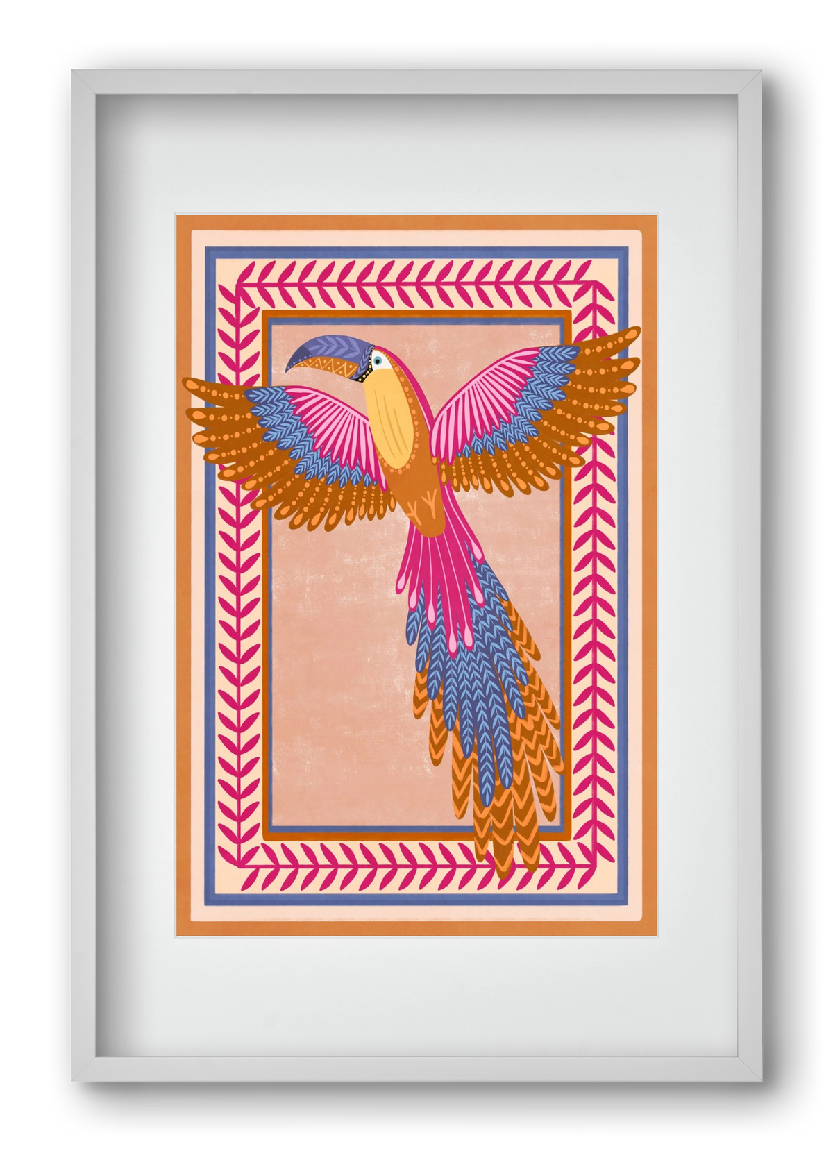 BIRD, 40x60 cm (30x45 cm), Fehér keret, paszpartuval