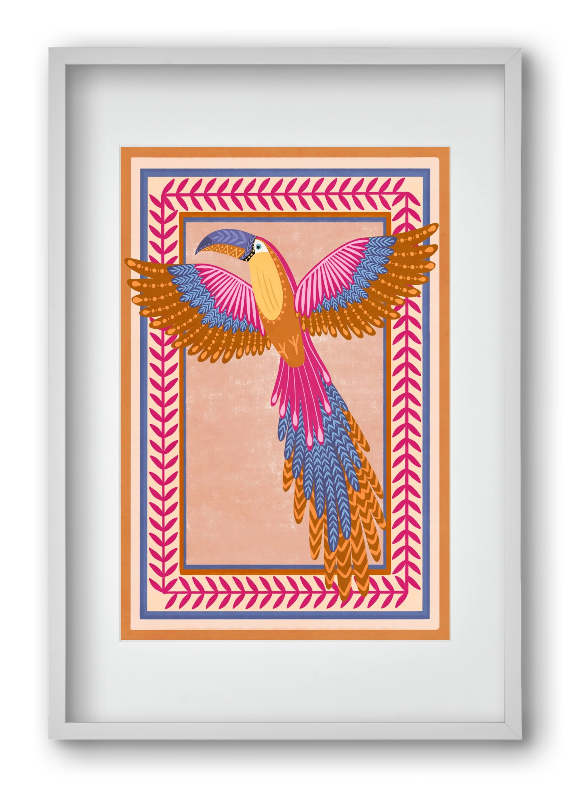 BIRD, 40x60 cm (30x45 cm), Fehér keret, paszpartuval