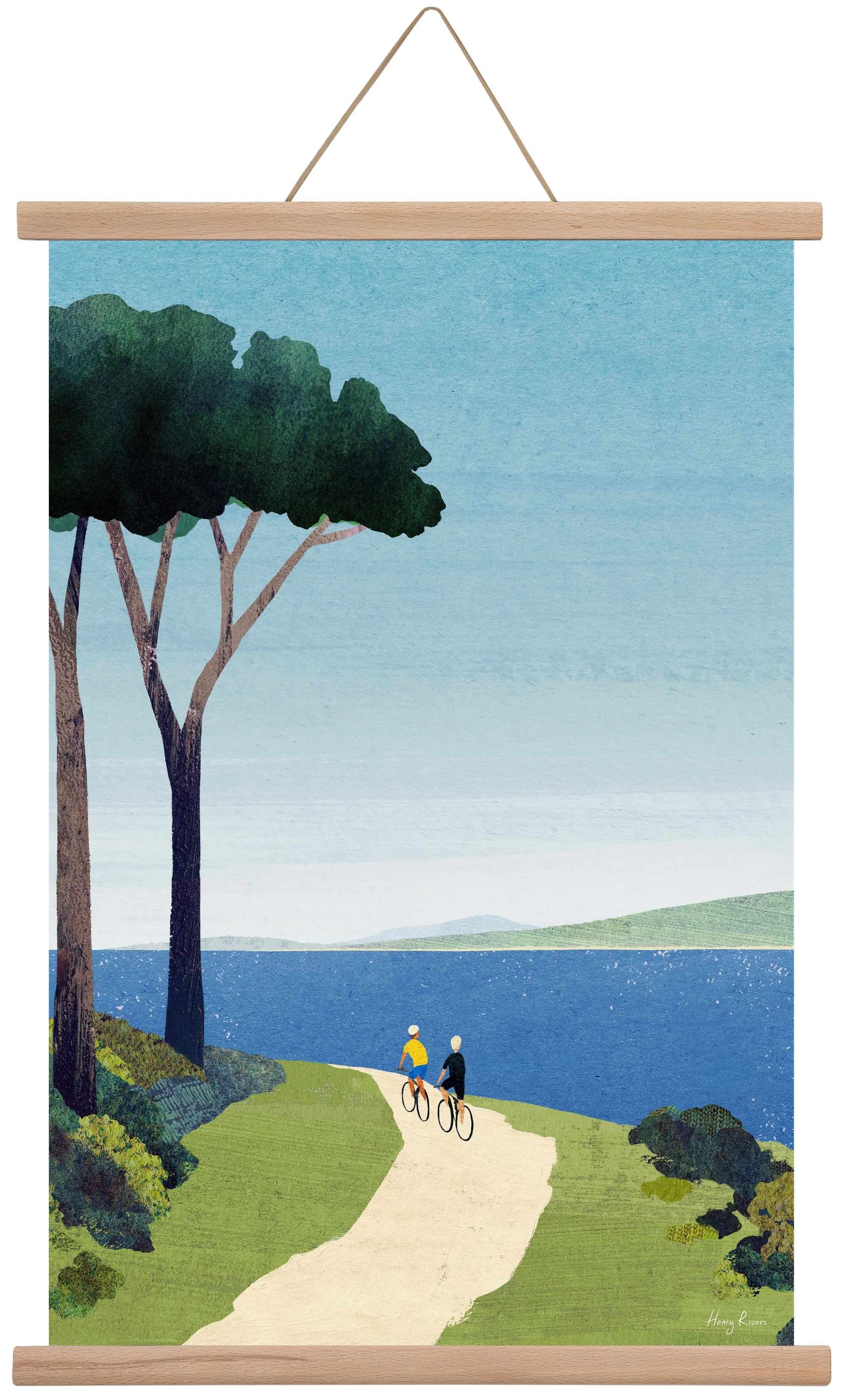 Bike ride, 40x60 cm (40x60 cm), Tölgy akasztó