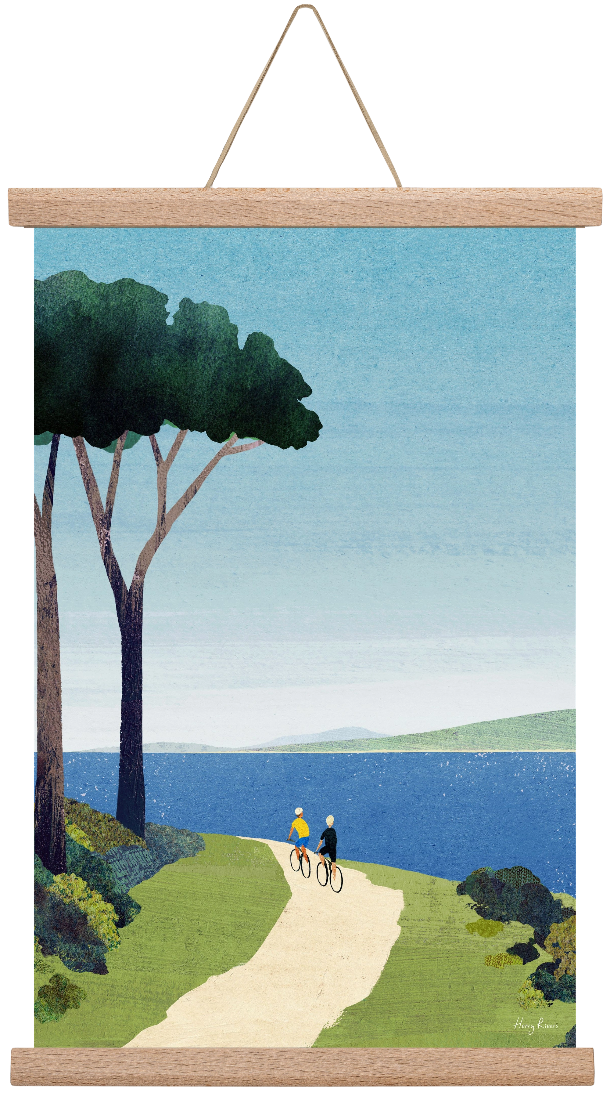 Bike ride, 30x45 cm (30x45 cm), Tölgy akasztó