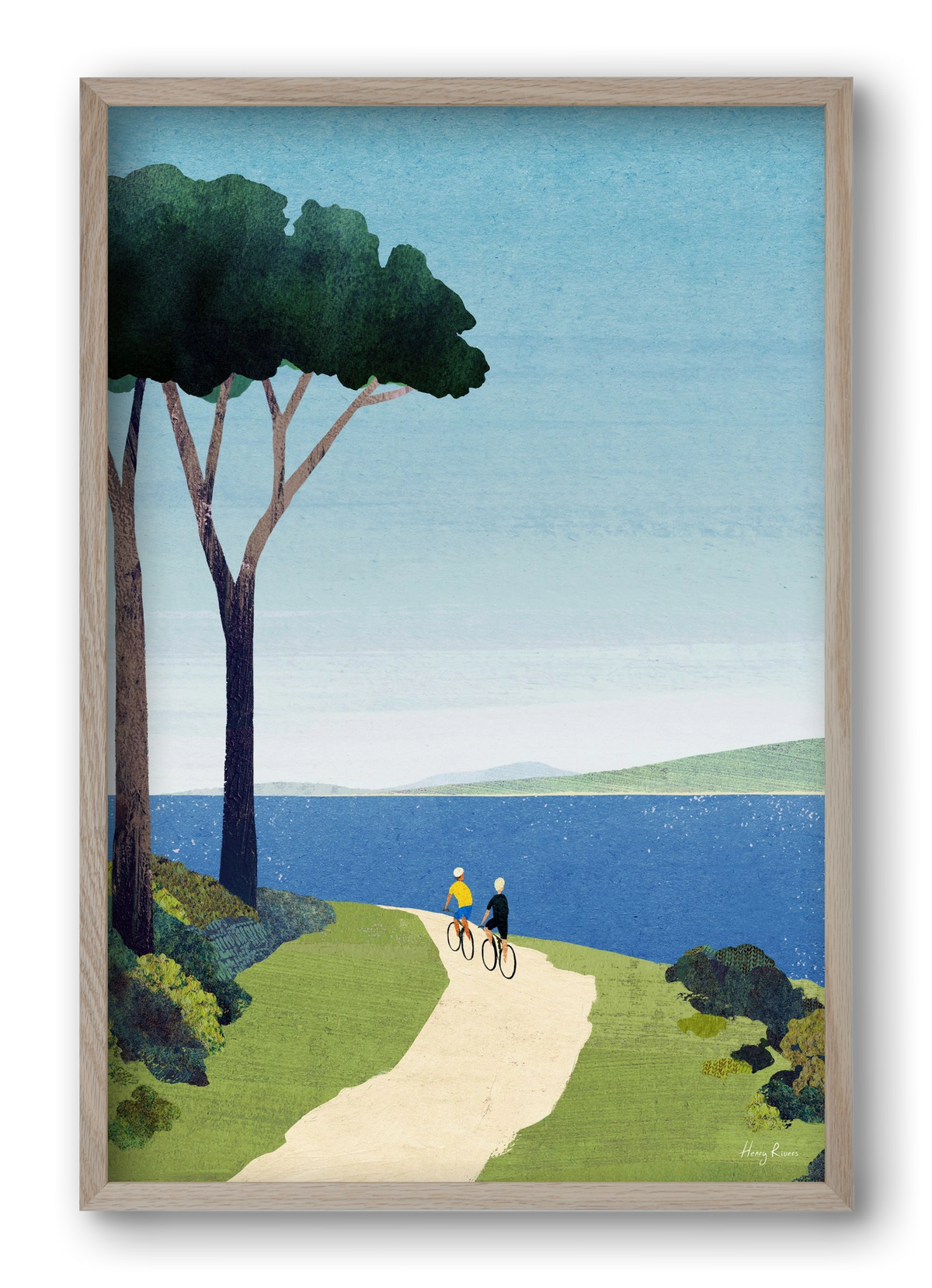 Bike ride, 40x60 cm (40x60 cm), Tölgy keret