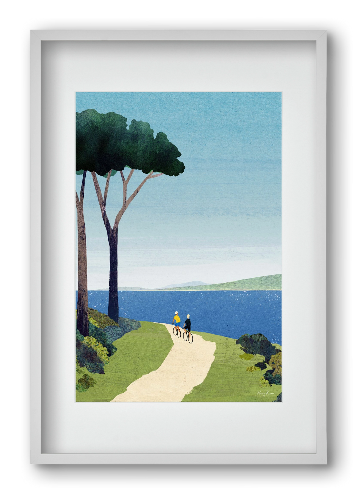 Bike ride, 40x60 cm (30x45 cm), Fehér keret, paszpartuval