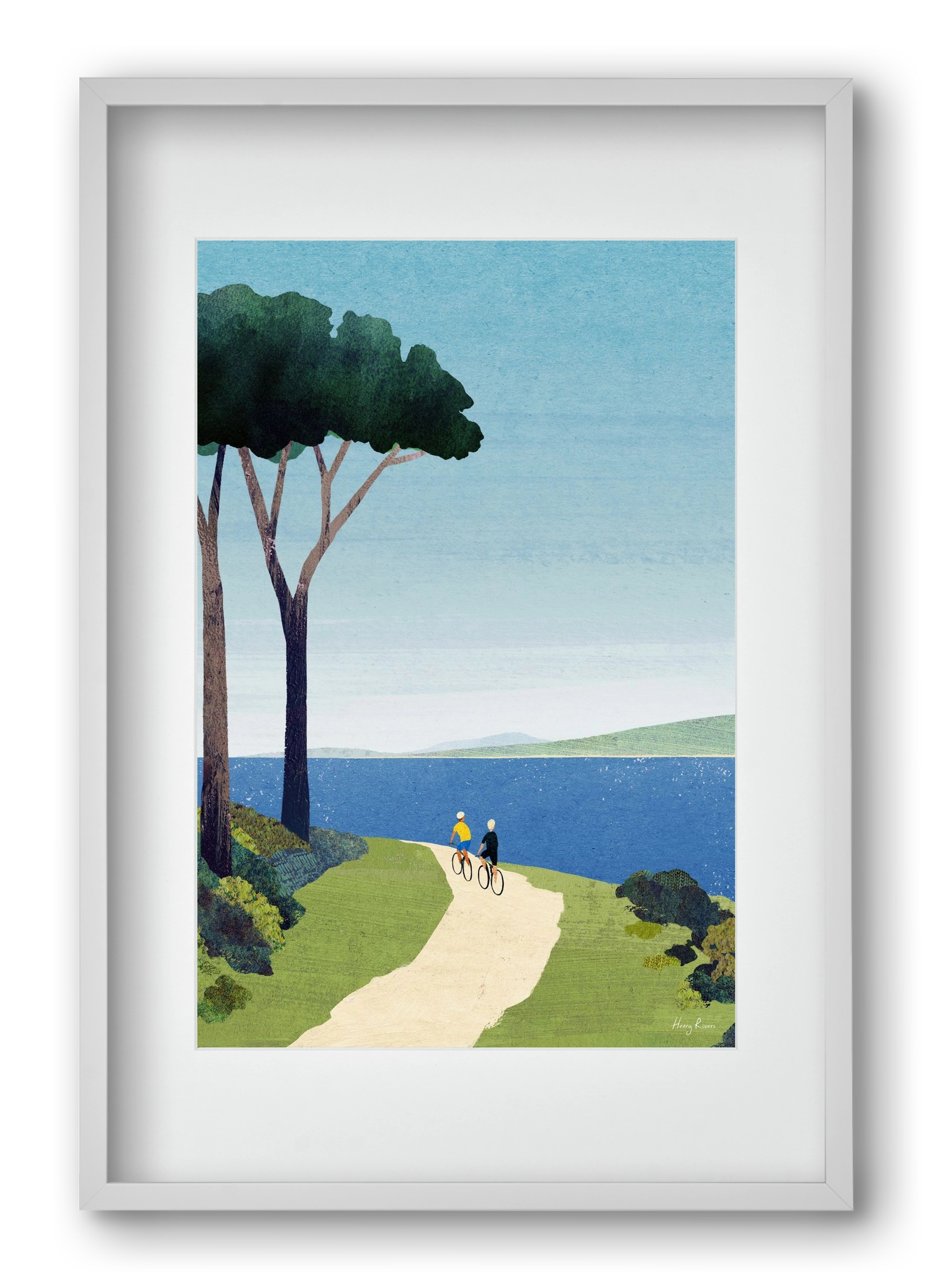 Bike ride, 40x60 cm (30x45 cm), Fehér keret, paszpartuval
