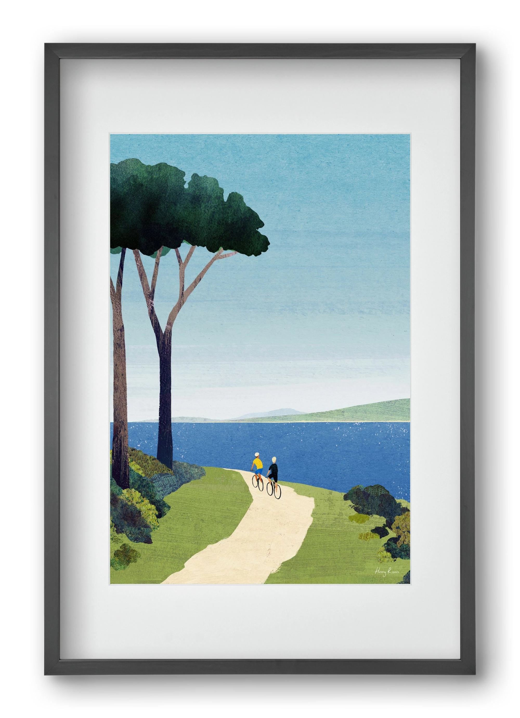 Bike ride, 40x60 cm (30x45 cm), Fekete keret, paszpartuval