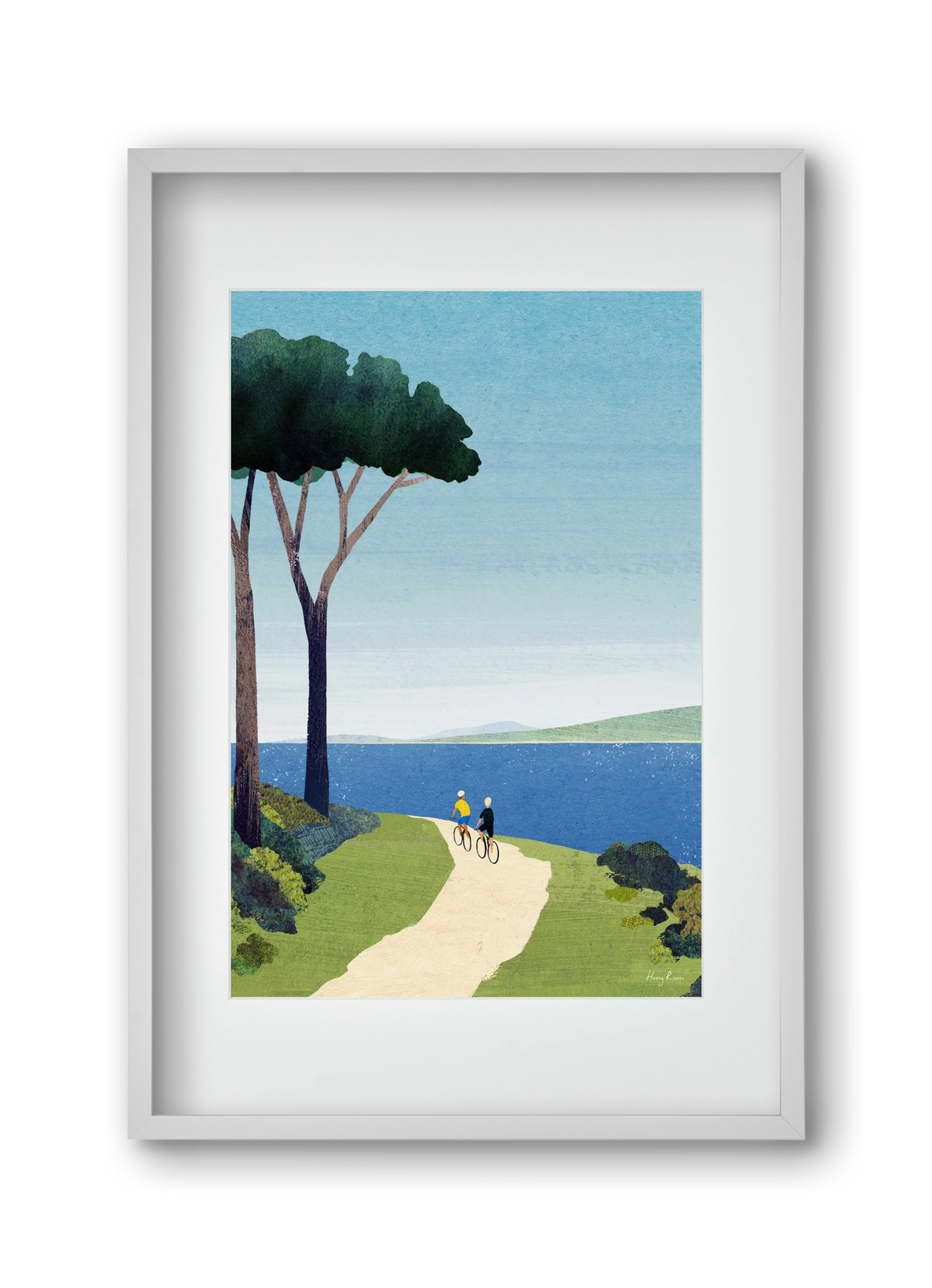 Bike ride, 30x45 cm (20x30 cm), Fehér keret, paszpartuval