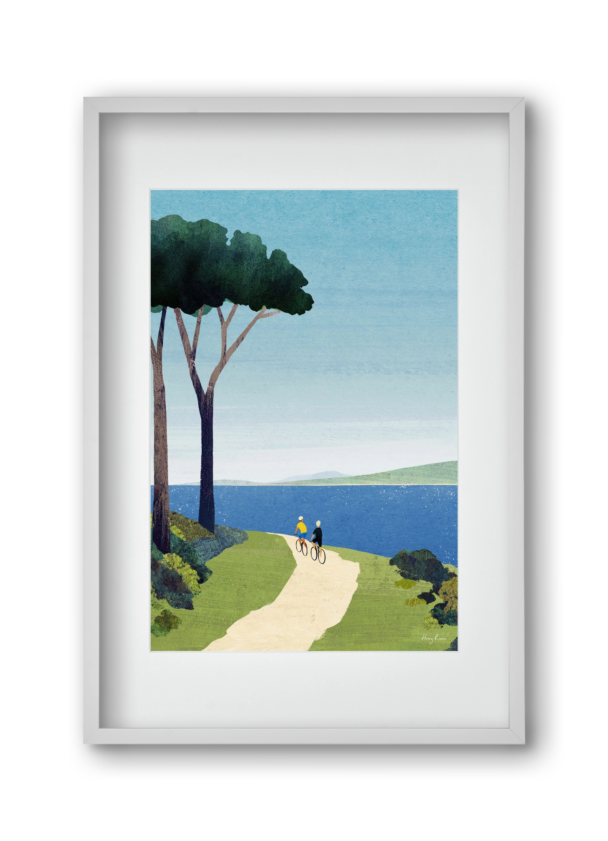Bike ride, 30x45 cm (20x30 cm), Fehér keret, paszpartuval