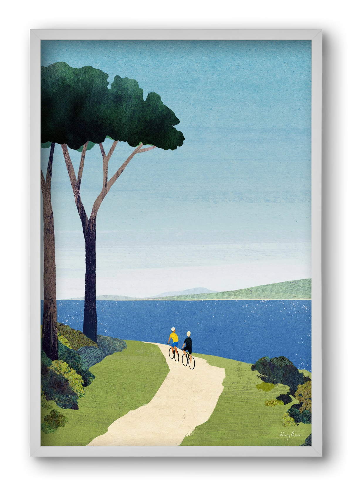 Bike ride, 40x60 cm (40x60 cm), Fehér keret