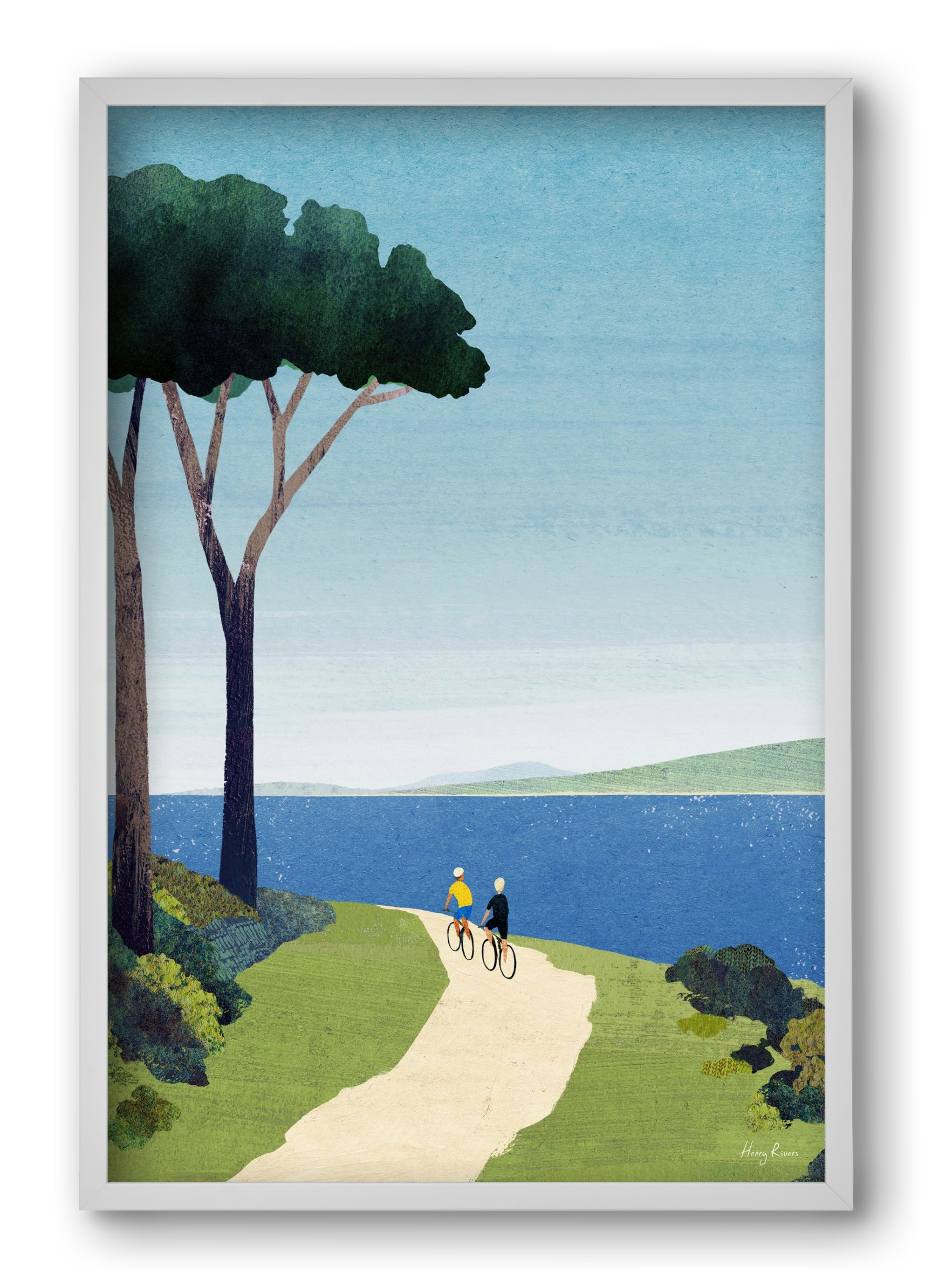 Bike ride, 40x60 cm (40x60 cm), Fehér keret