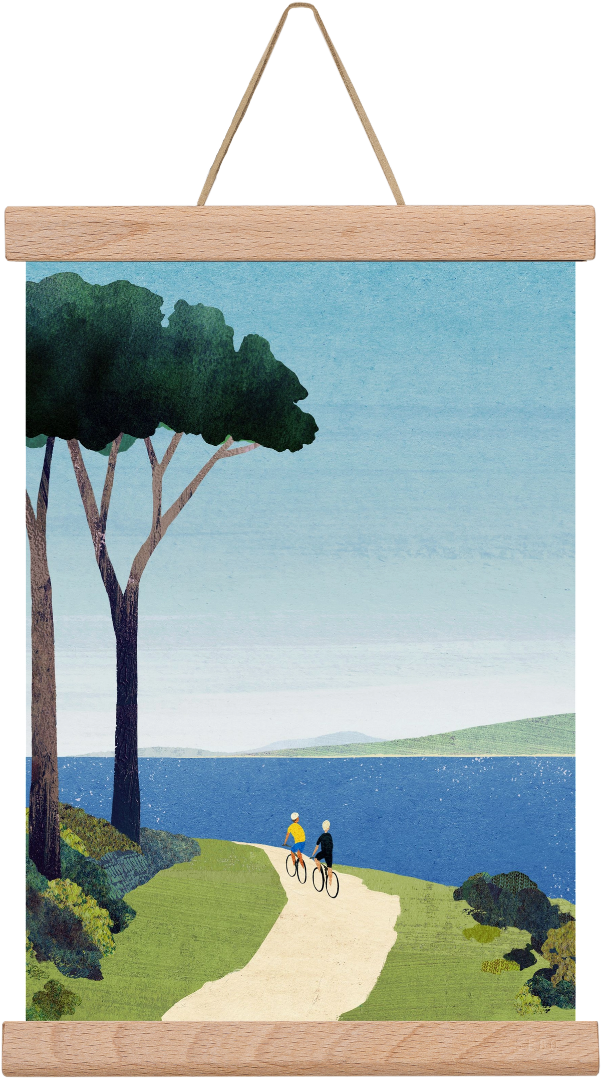 Bike ride, 20x30 cm (20x30 cm), Tölgy akasztó