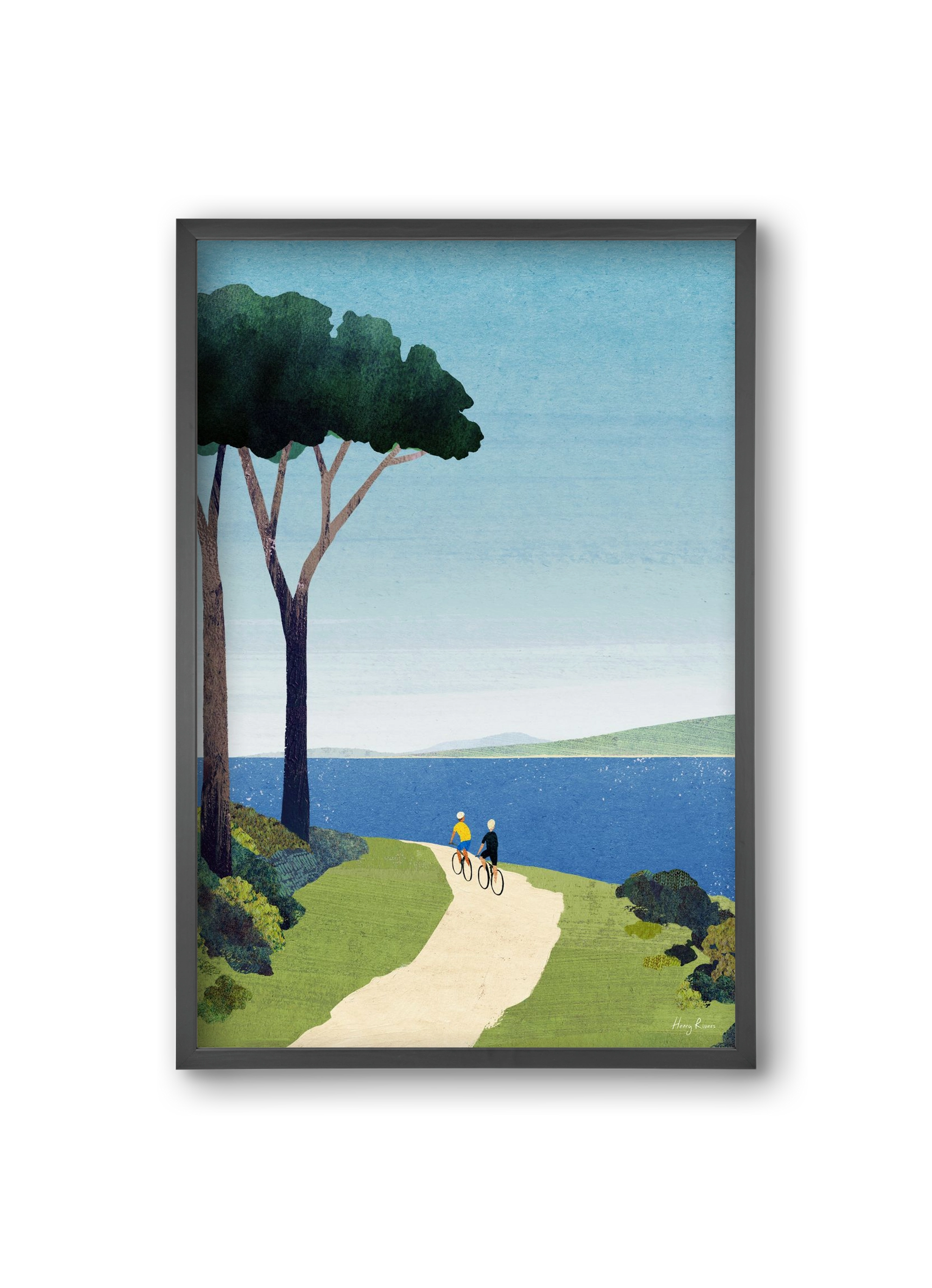 Bike ride, 20x30 cm (20x30 cm), Fekete keret