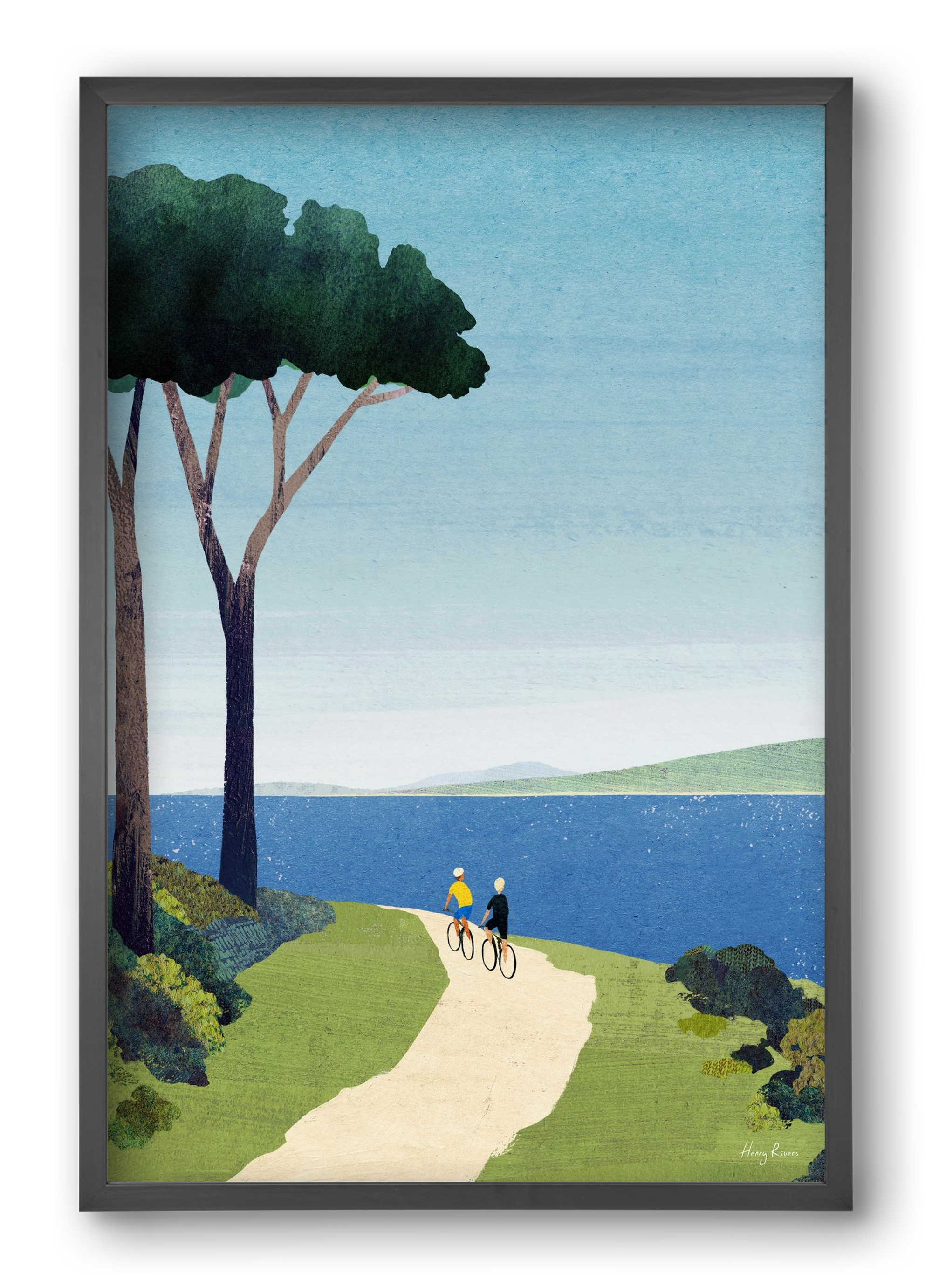 Bike ride, 40x60 cm (40x60 cm), Fekete keret