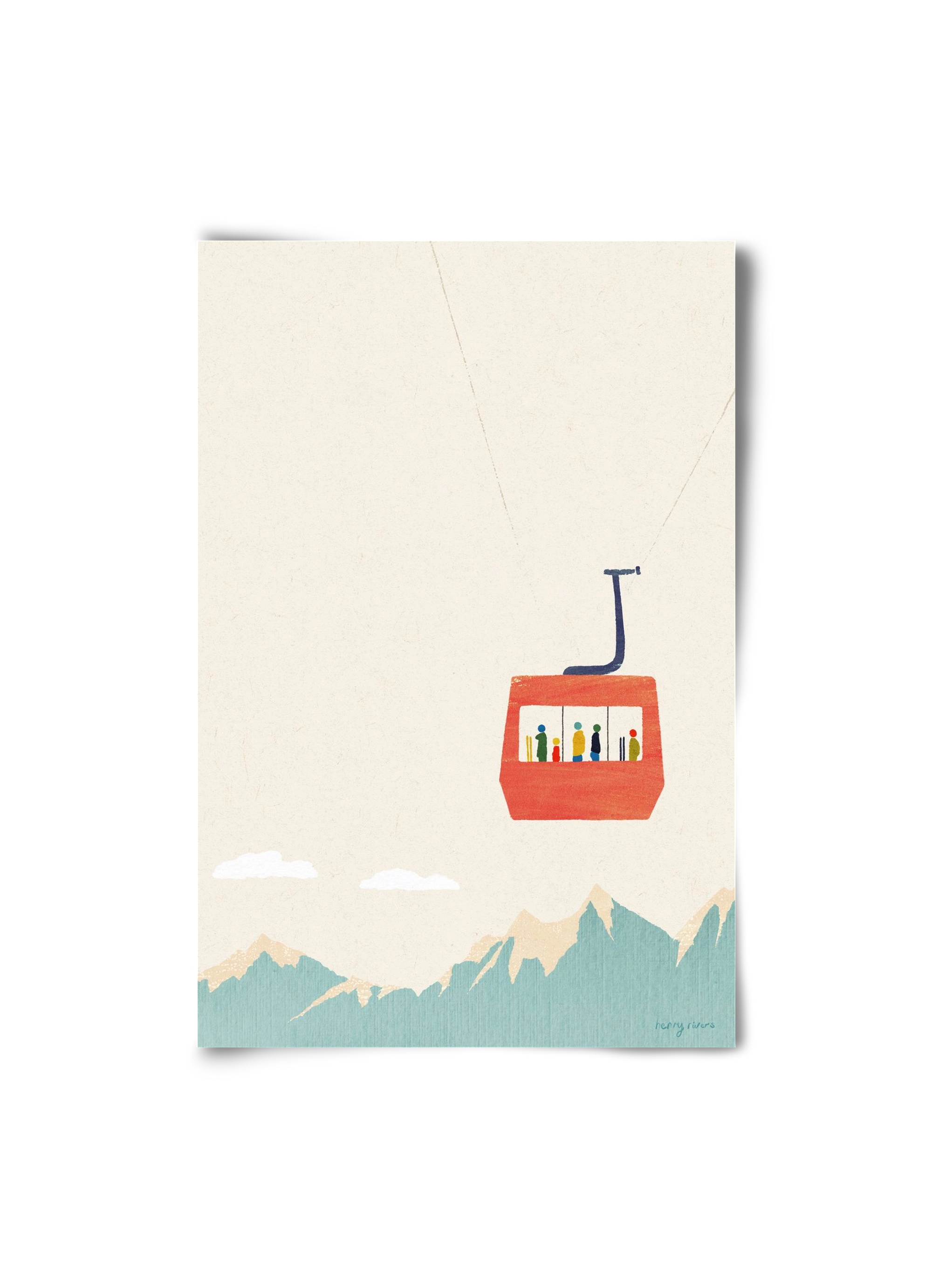 Cable car, 20x30 cm, Keret nélkül