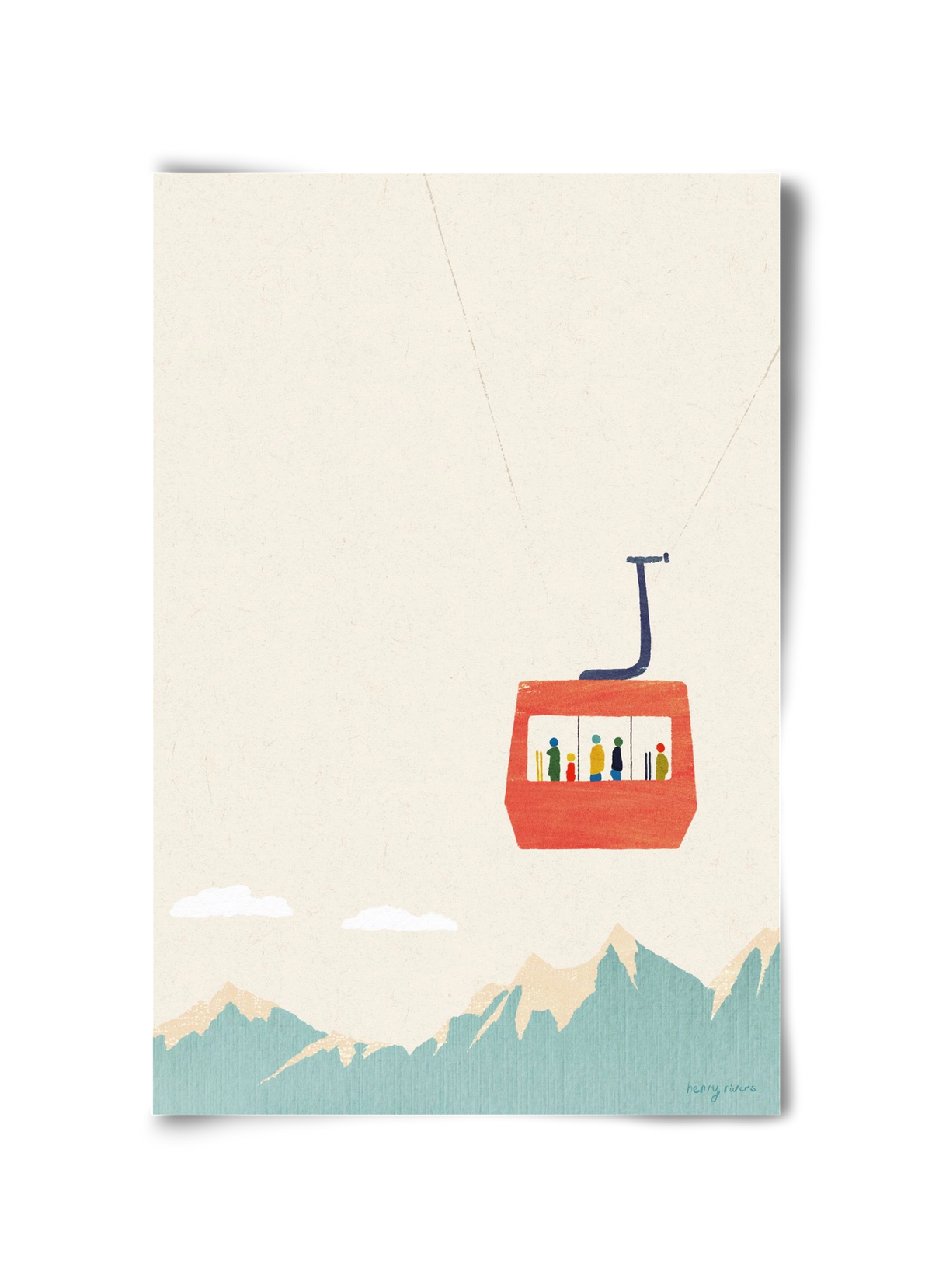 Cable car, 30x45 cm, Keret nélkül