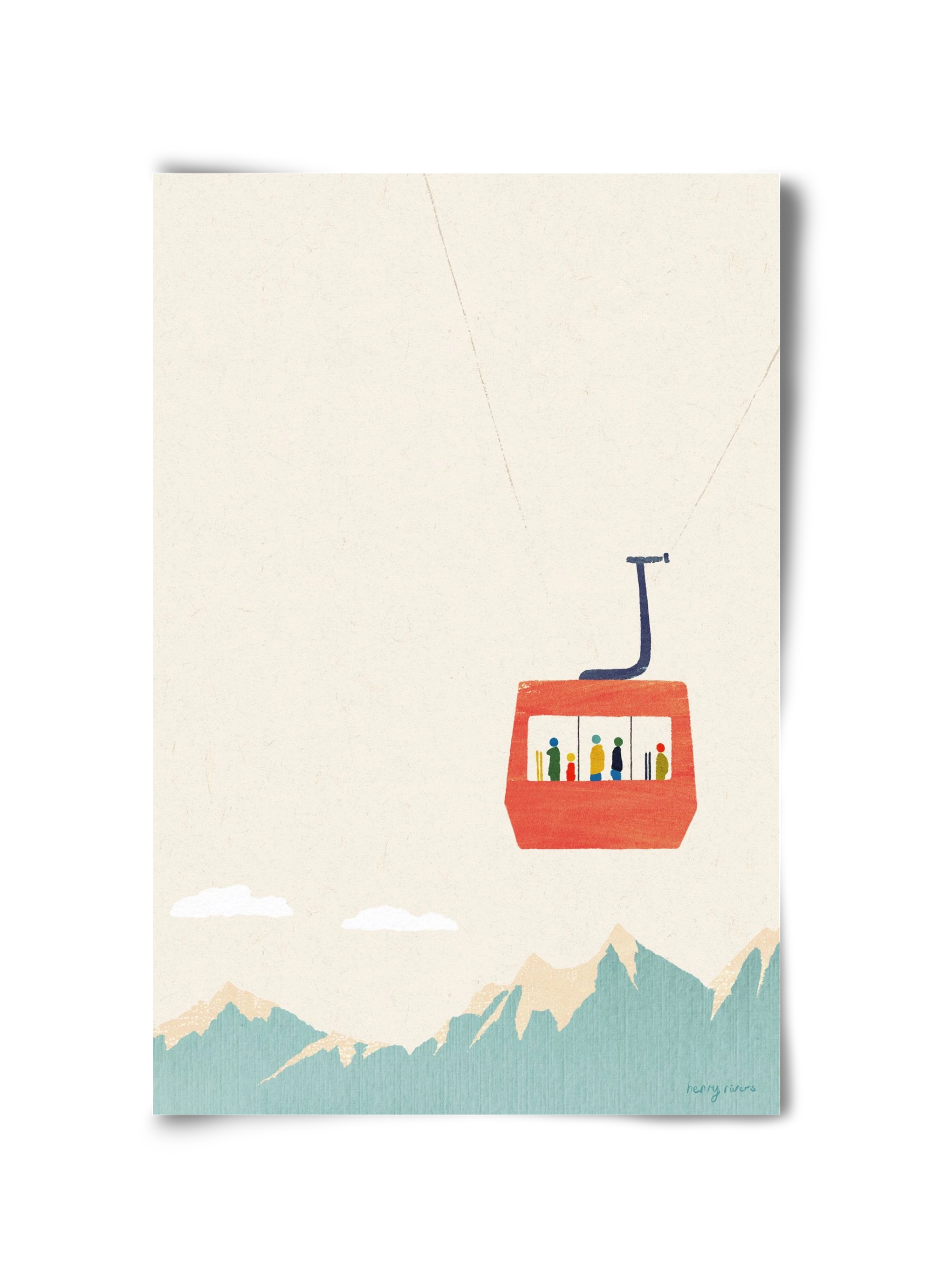 Cable car, 30x45 cm, Keret nélkül