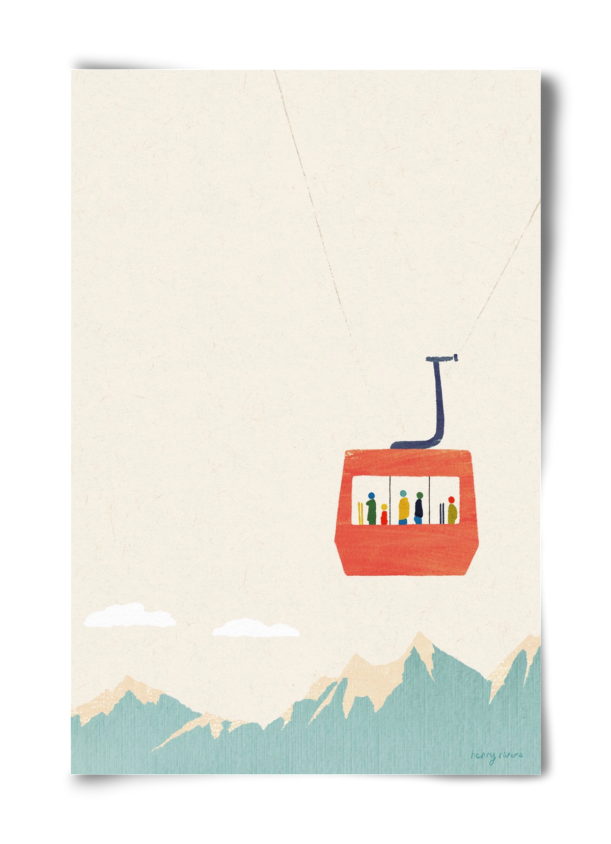 Cable car, 40x60 cm, Keret nélkül
