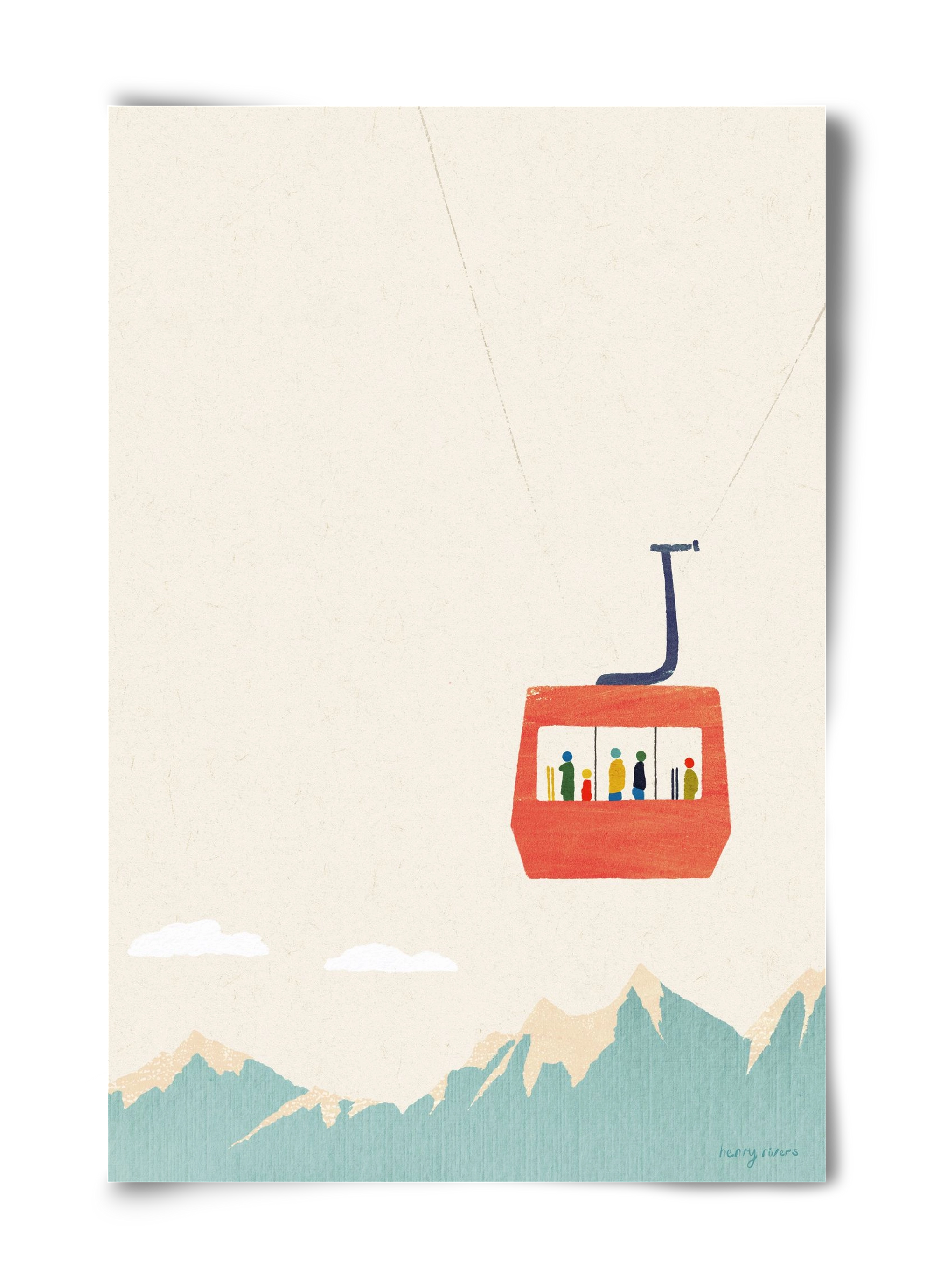 Cable car, 40x60 cm, Keret nélkül