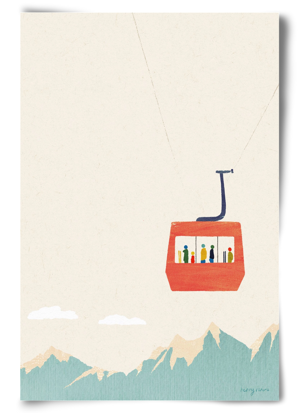 Cable car, 60x90 cm, Keret nélkül
