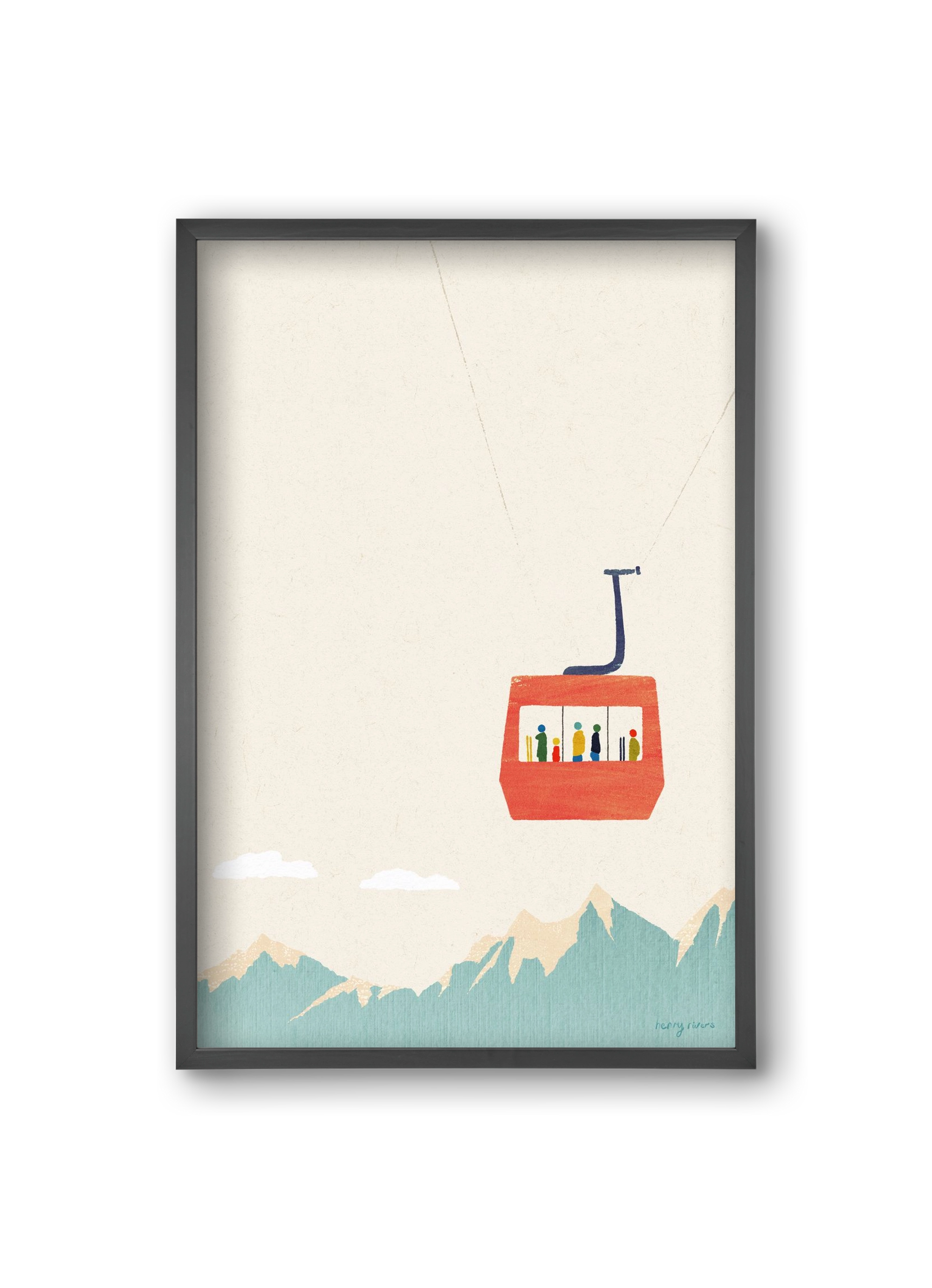 Cable car, 20x30 cm (20x30 cm), Fekete keret