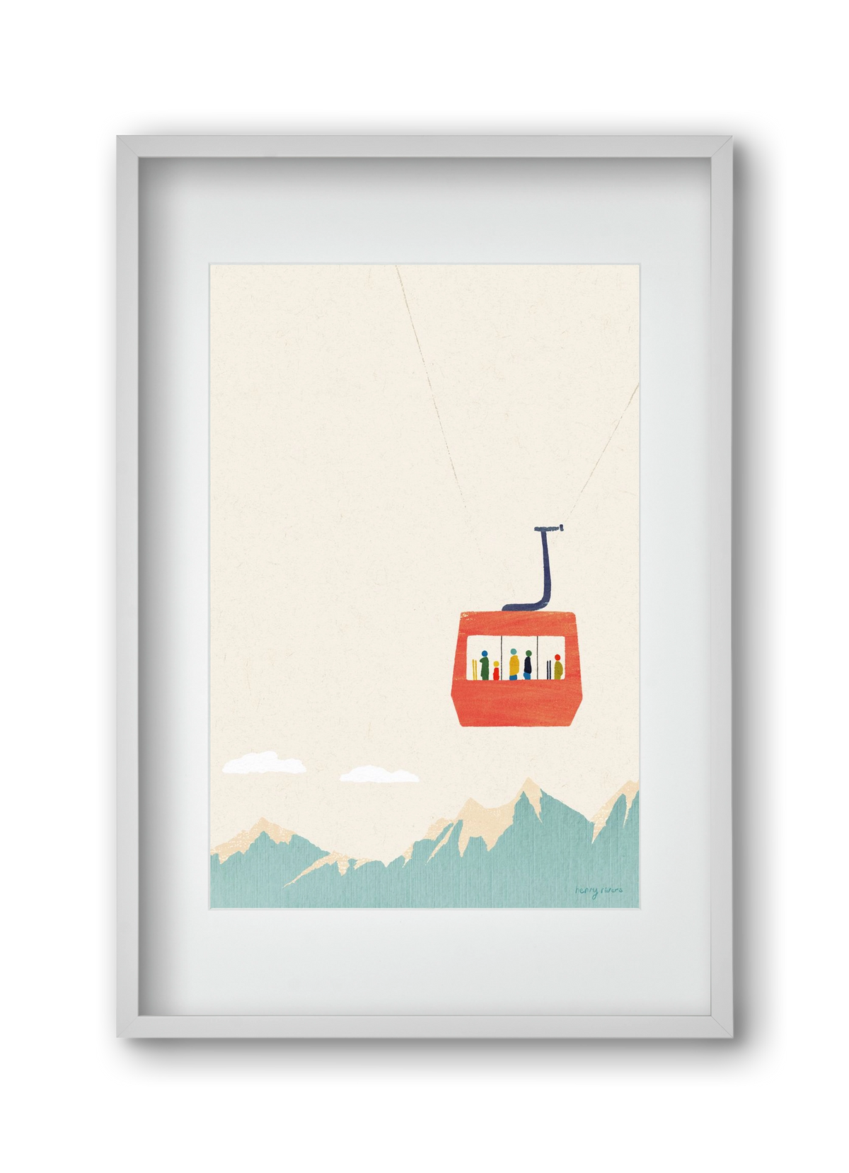 Cable car, 30x45 cm (20x30 cm), Fehér keret, paszpartuval