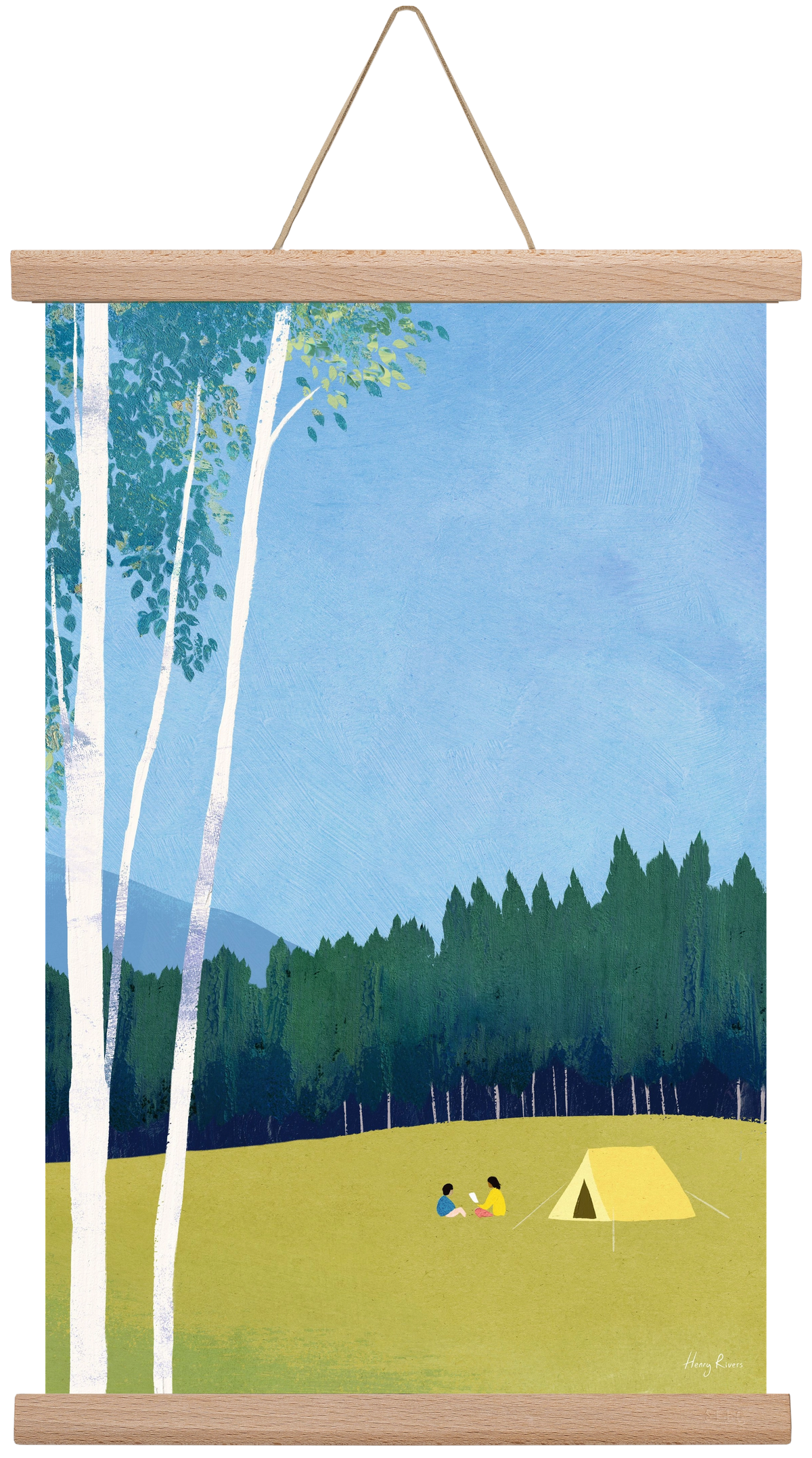 Camping trip, 30x45 cm (30x45 cm), Tölgy akasztó