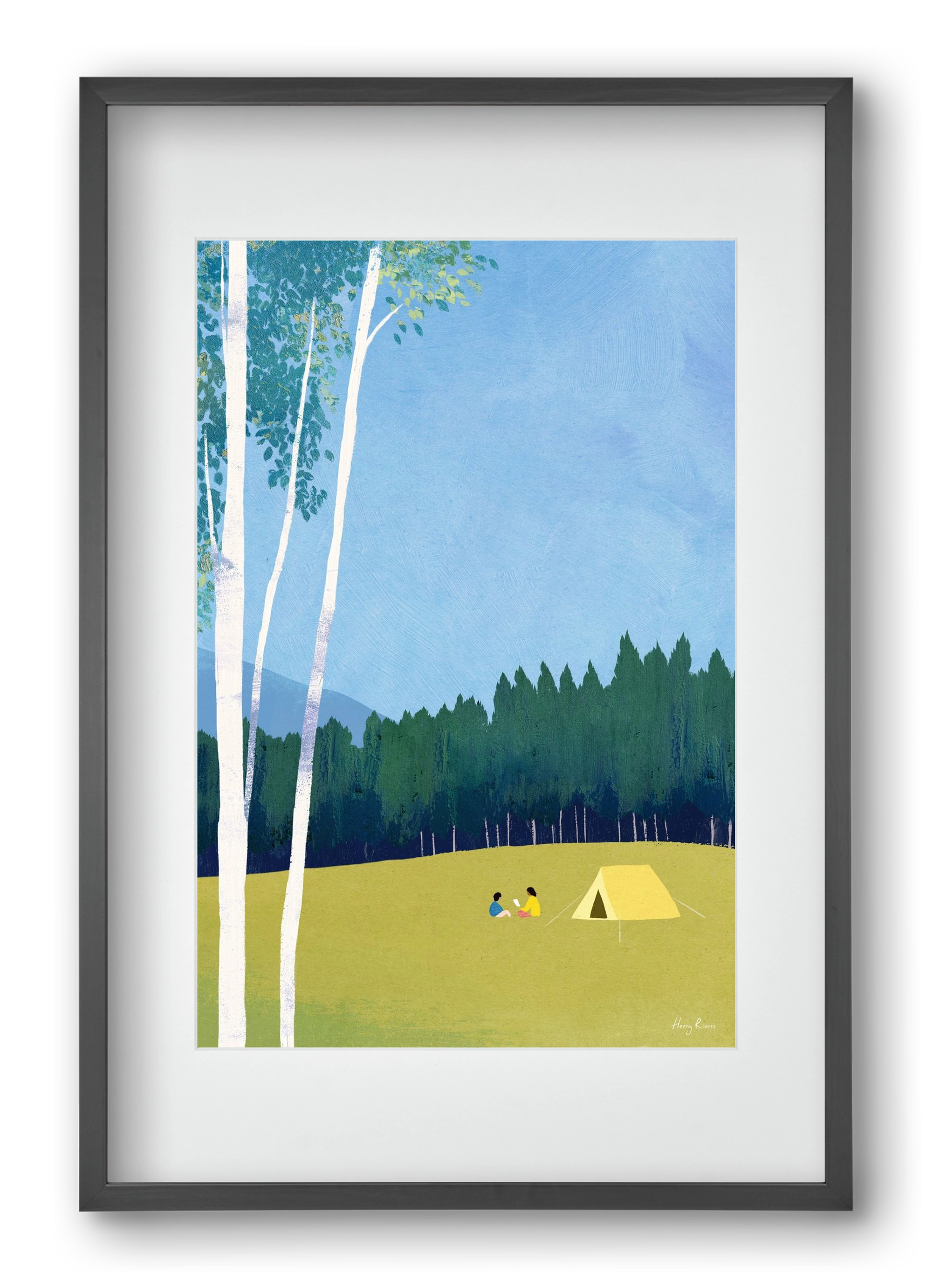 Camping trip, 40x60 cm (30x45 cm), Fekete keret, paszpartuval