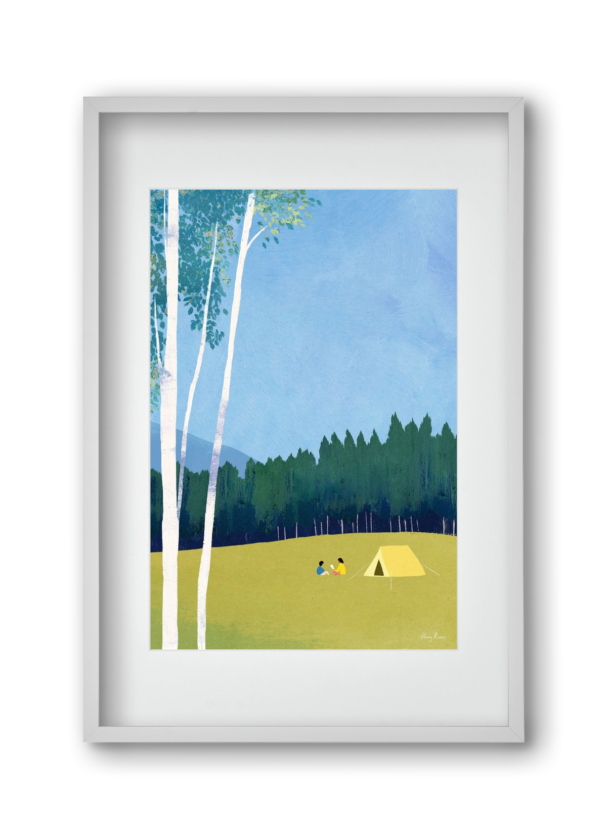 Camping trip, 30x45 cm (20x30 cm), Fehér keret, paszpartuval