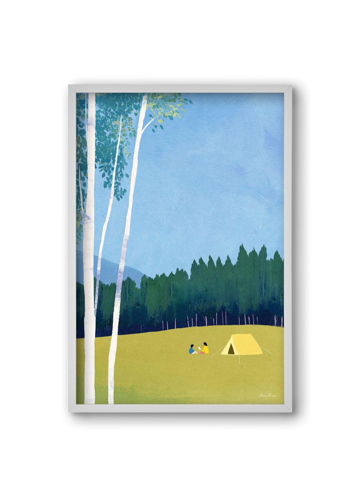 Camping trip, 20x30 cm (20x30 cm), Fehér keret
