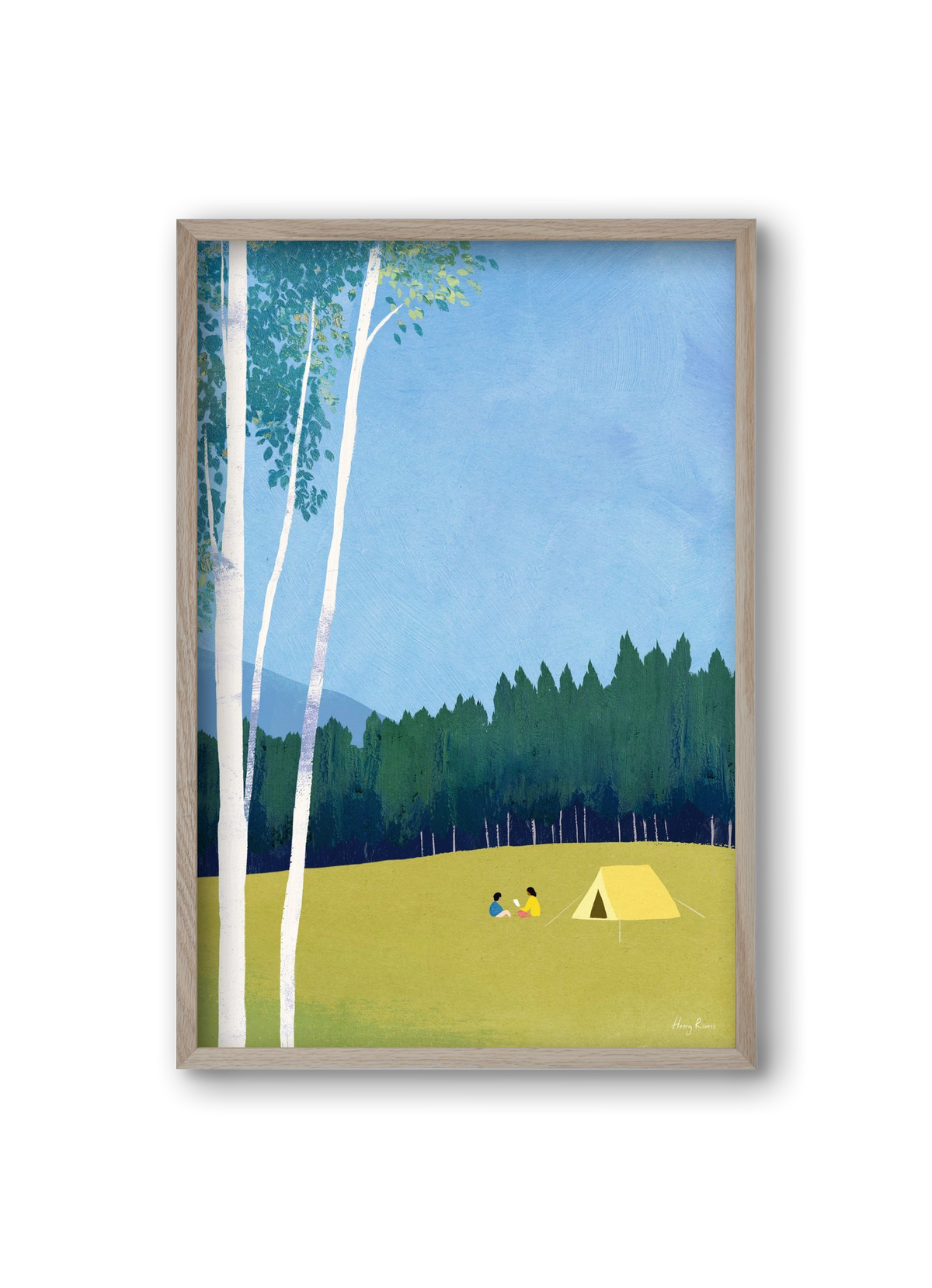 Camping trip, 20x30 cm (20x30 cm), Tölgy keret