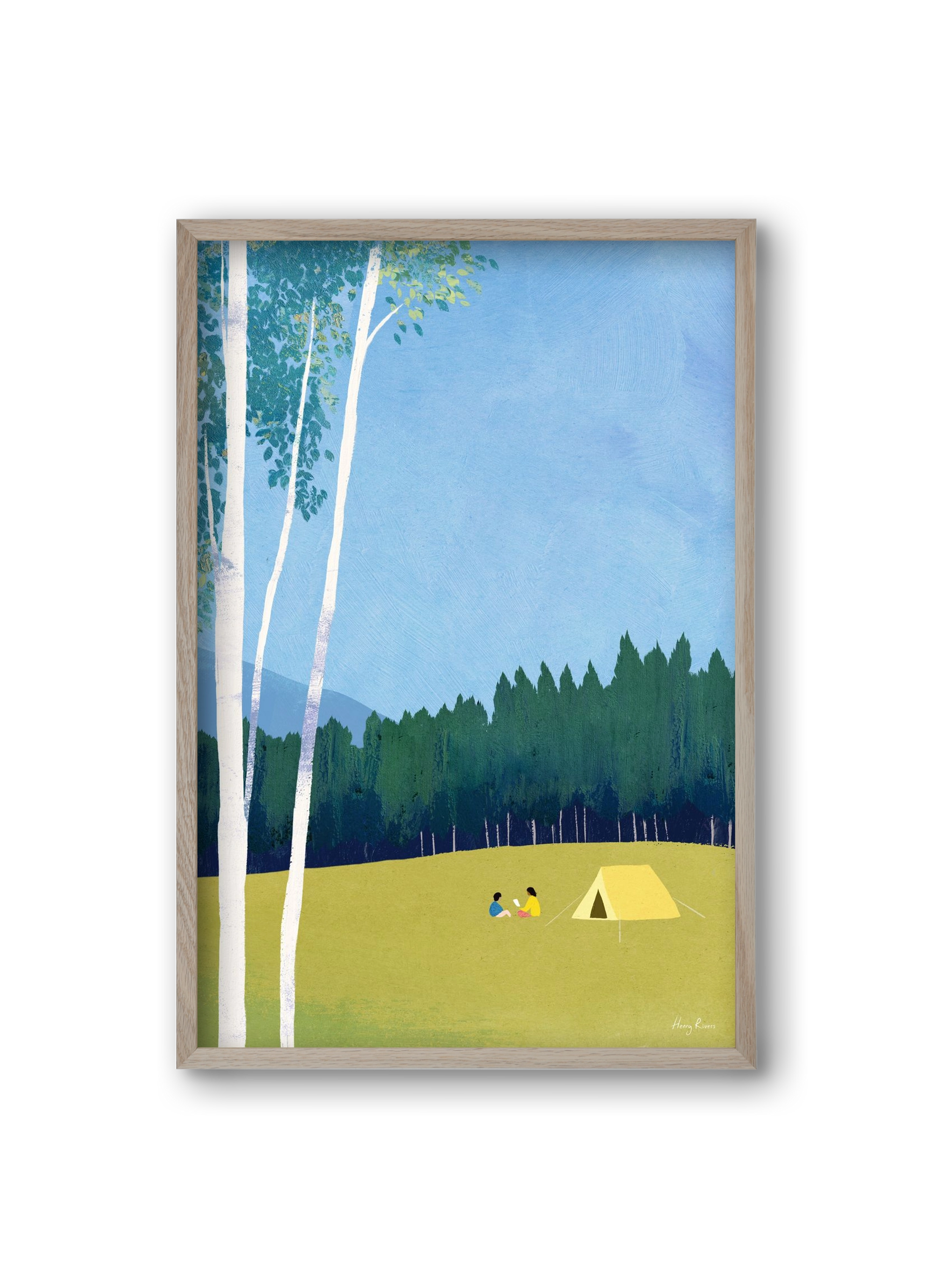 Camping trip, 20x30 cm (20x30 cm), Tölgy keret